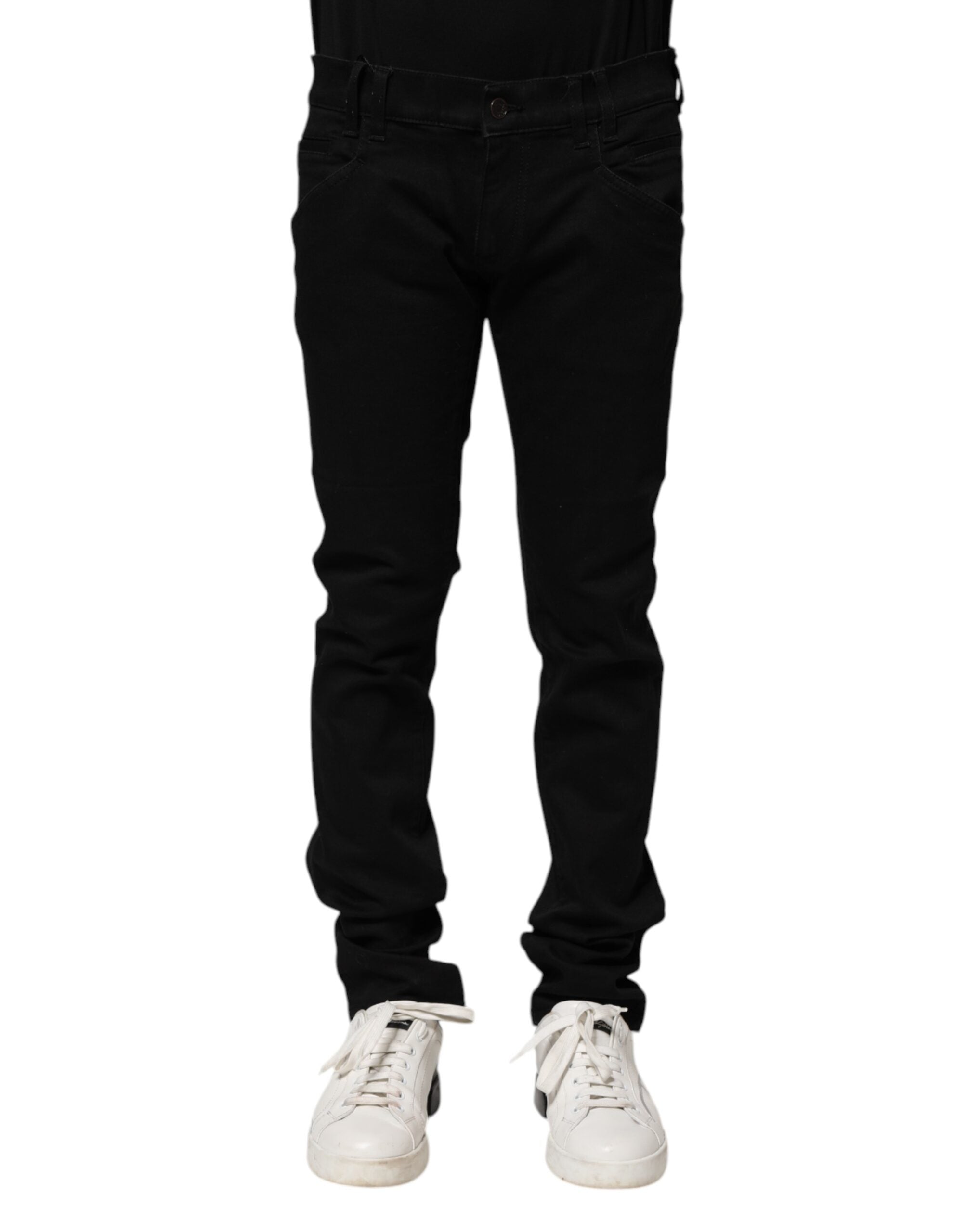 Dolce & Gabbana Black Cotton Skinny Men Denim Men's Jeans