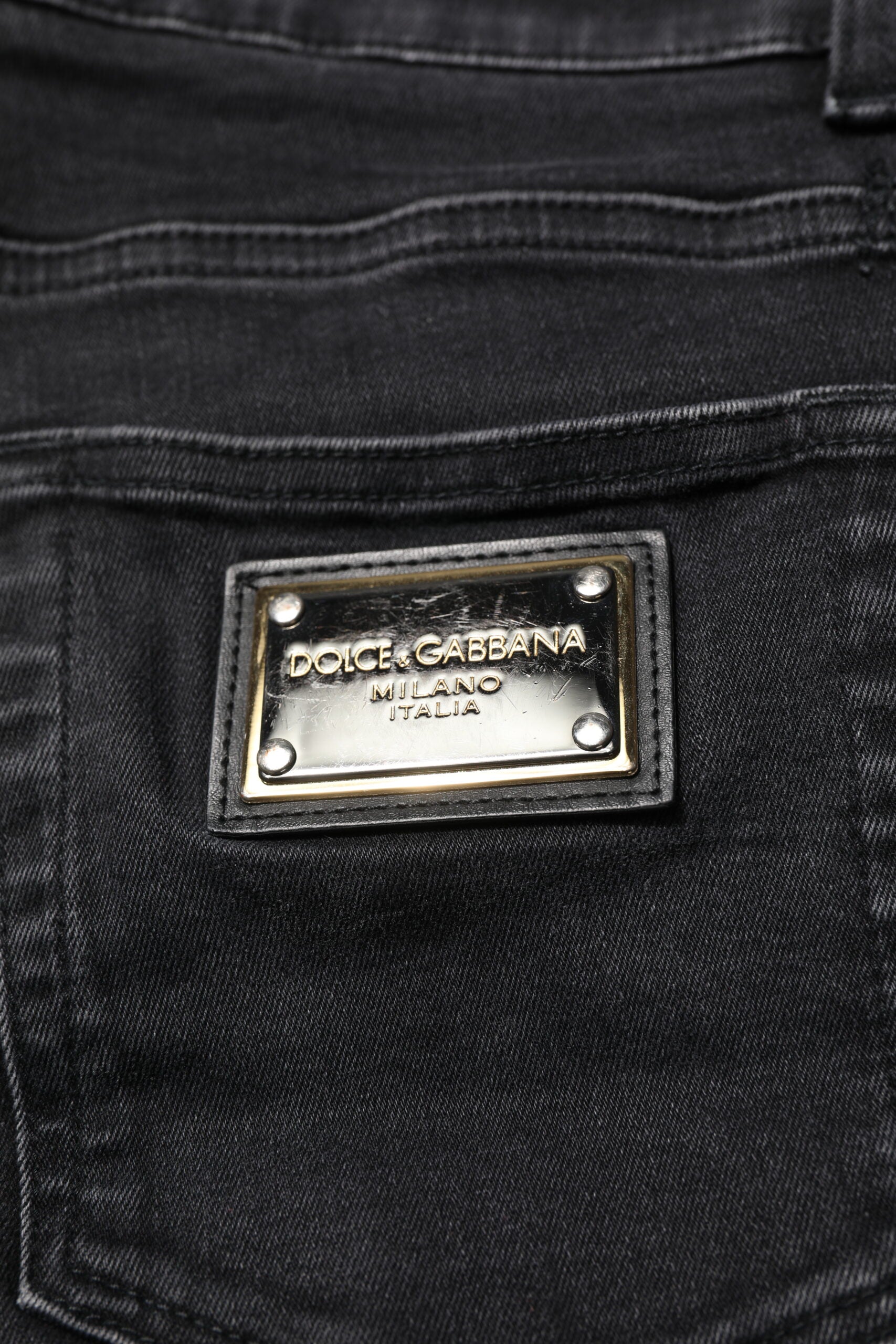 Dolce & Gabbana Black Cotton Skinny Men Denim Men's Jeans