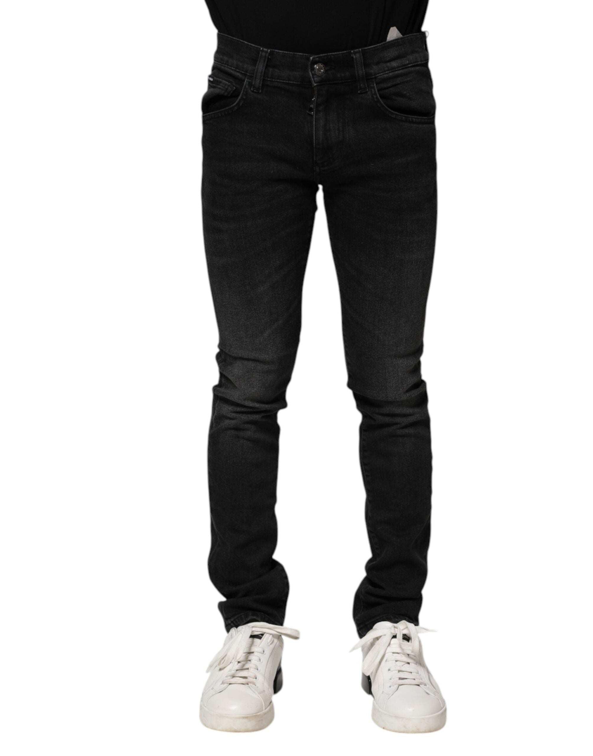 Dolce & Gabbana Black Cotton Skinny Men Denim Men's Jeans (Pre-Owned)