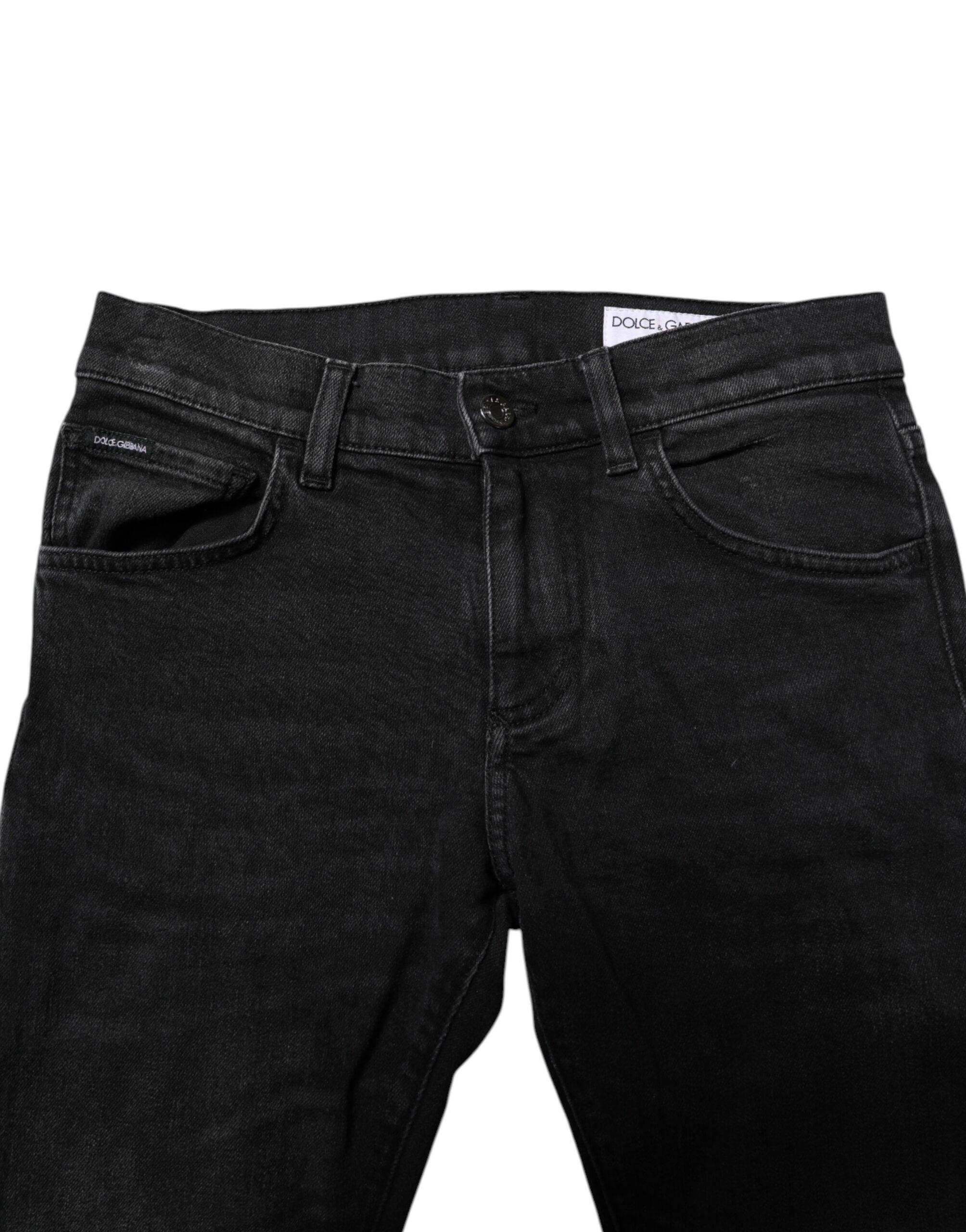 Dolce & Gabbana Black Cotton Skinny Men Denim Men's Jeans (Pre-Owned)