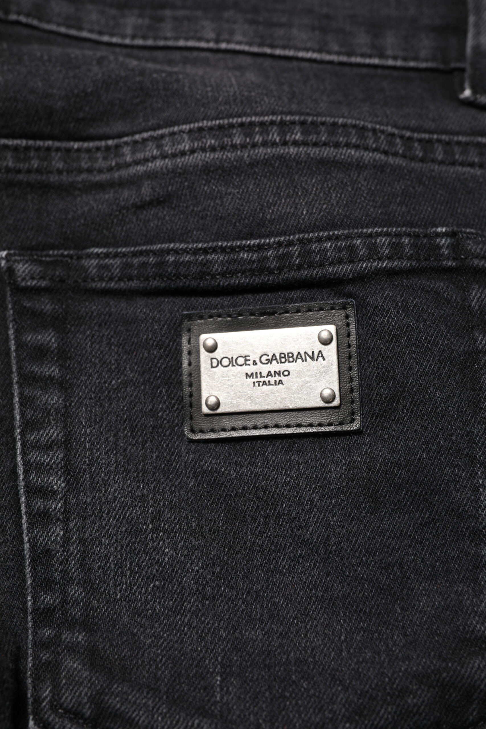 Dolce & Gabbana Black Cotton Skinny Men Denim Men's Jeans (Pre-Owned)