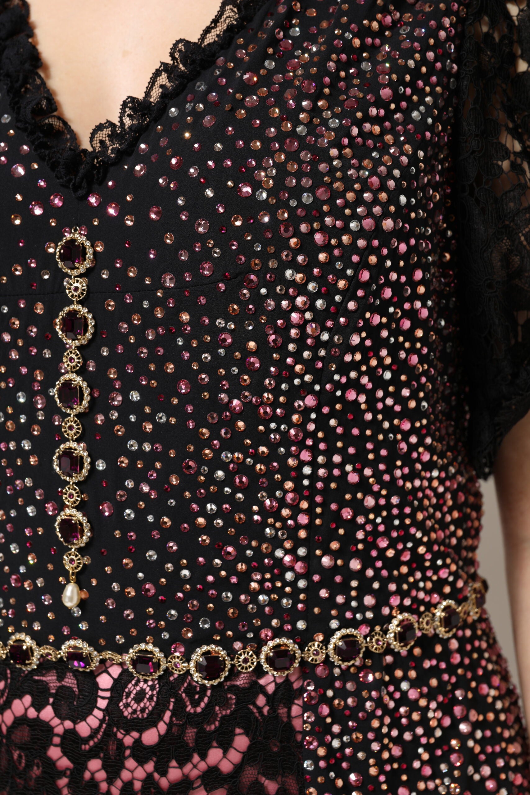 Dolce & Gabbana Multicolor Embellished Mermaid Gown Women's Dress