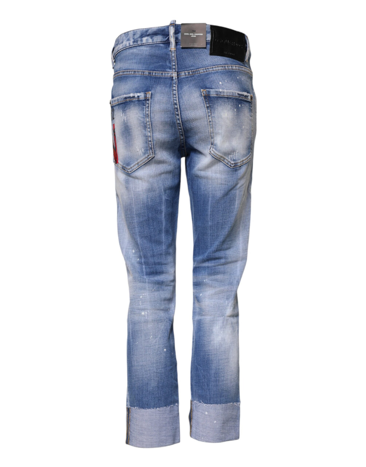 Dsquared² Blue Washed Cotton Mid Waist Skinny Denim Women's Jeans