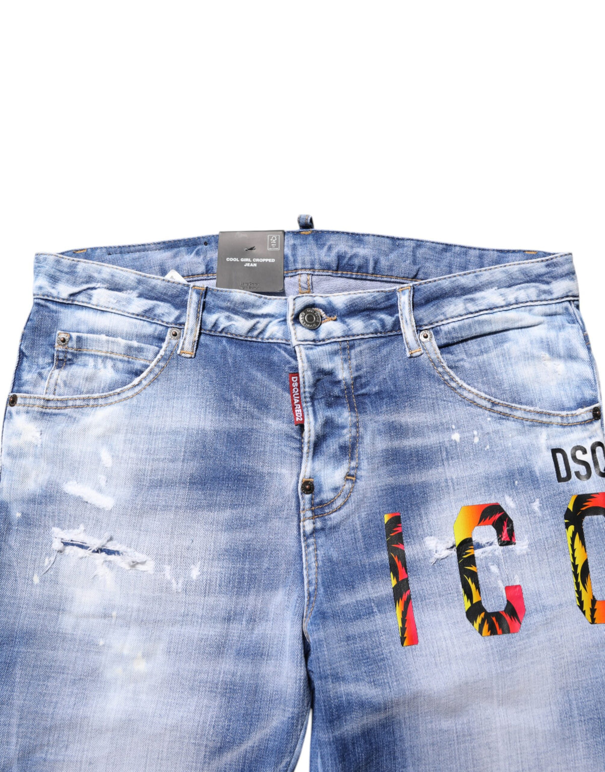 Dsquared² Blue Washed Cotton Mid Waist Skinny Denim Women's Jeans