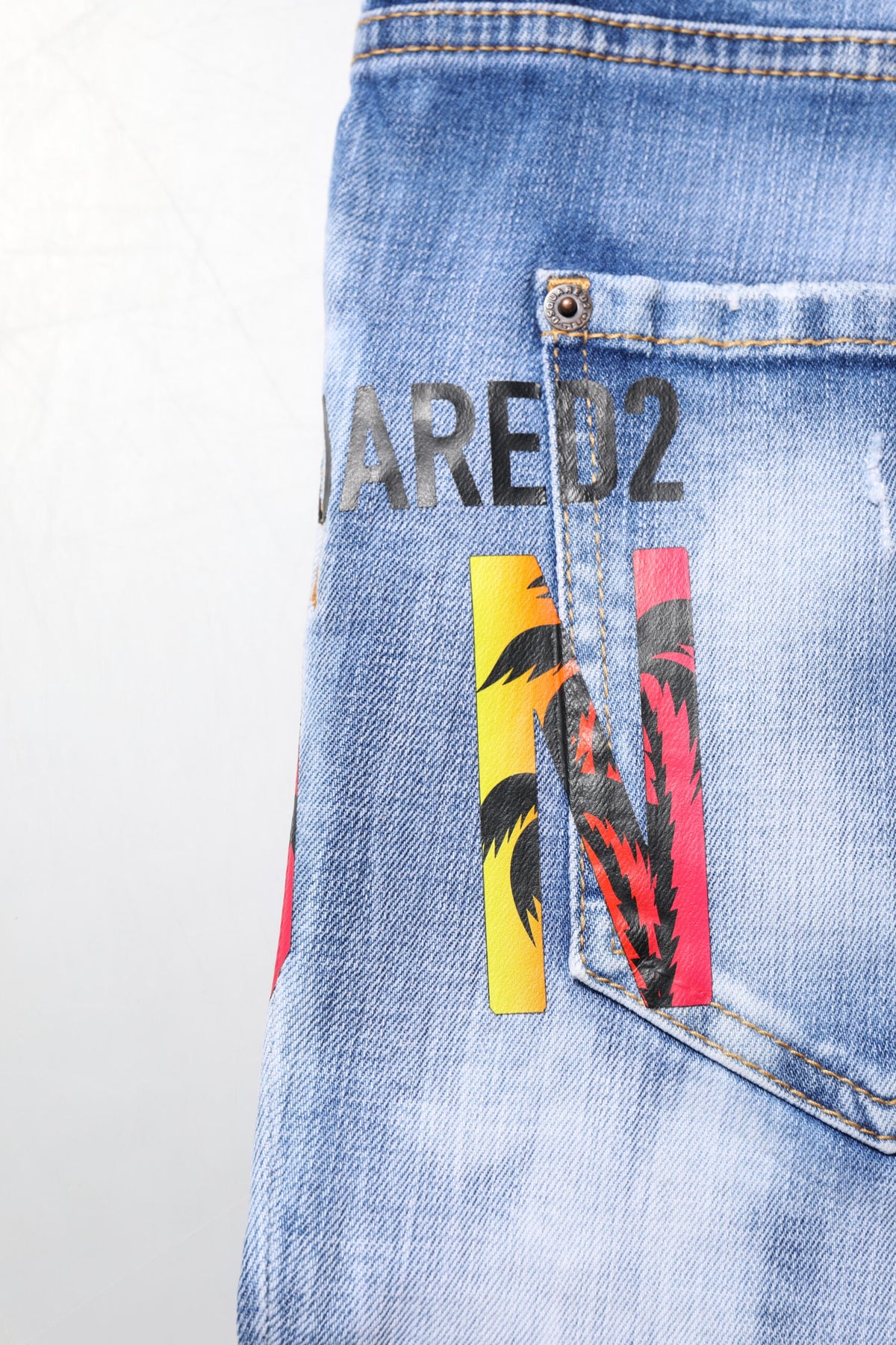 Dsquared² Blue Washed Cotton Mid Waist Skinny Denim Women's Jeans