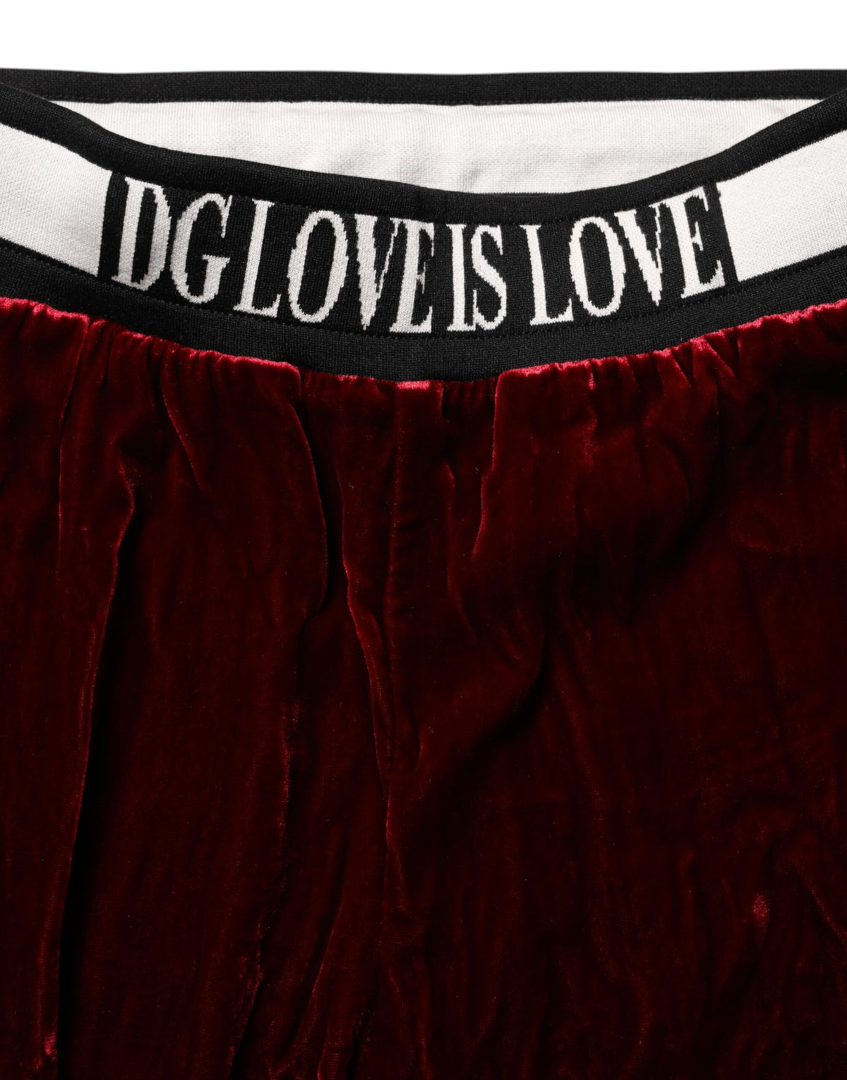 Dolce & Gabbana Red Viscose DG Logo Mid Waist Women's Pants (Pre-Owned)