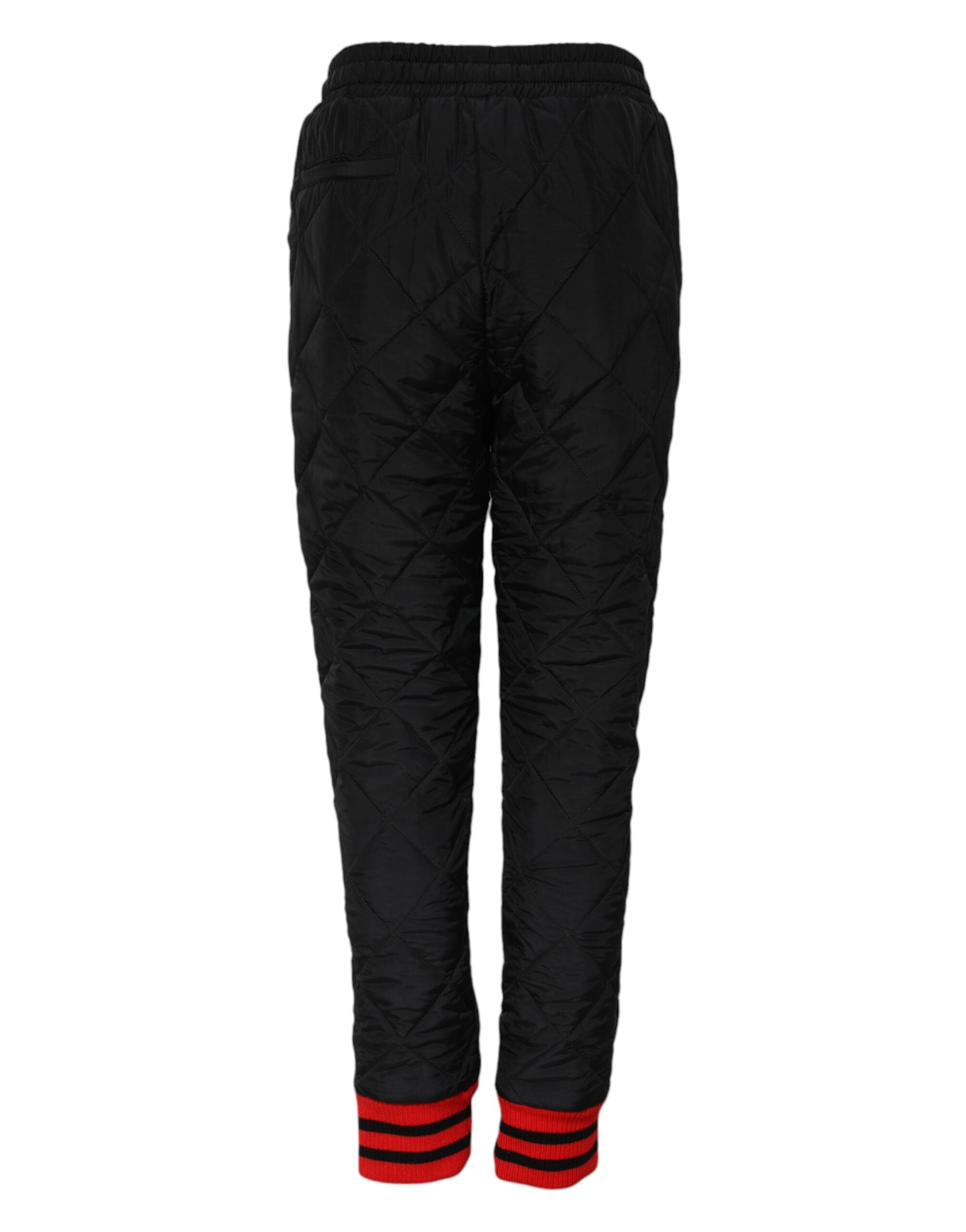 Dolce & Gabbana White Polyurethane High Waist Tapered Women's Pants