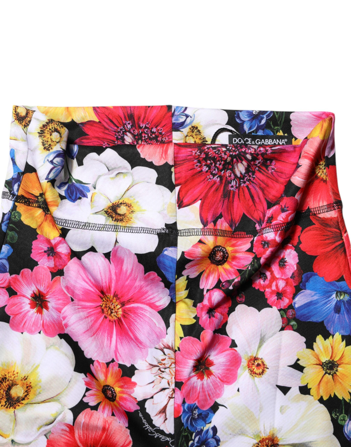 Dolce & Gabbana Multicolor Floral High Waist Leggings Women's Pants