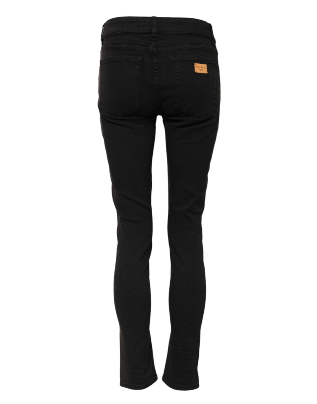 Dolce & Gabbana Black Cotton Skinny Mid Waisted Denim Women's Jeans (Pre-Owned)