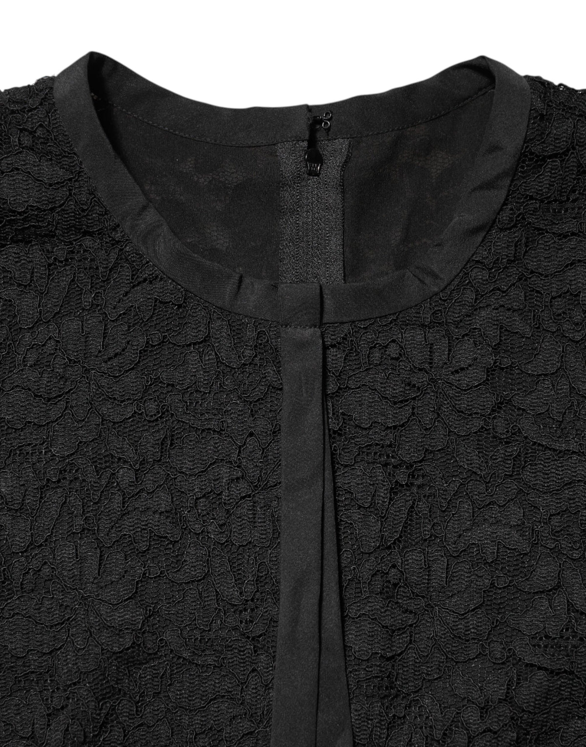 Dolce & Gabbana Black Nylon Lace Long Sleeve Blouse Women's Top