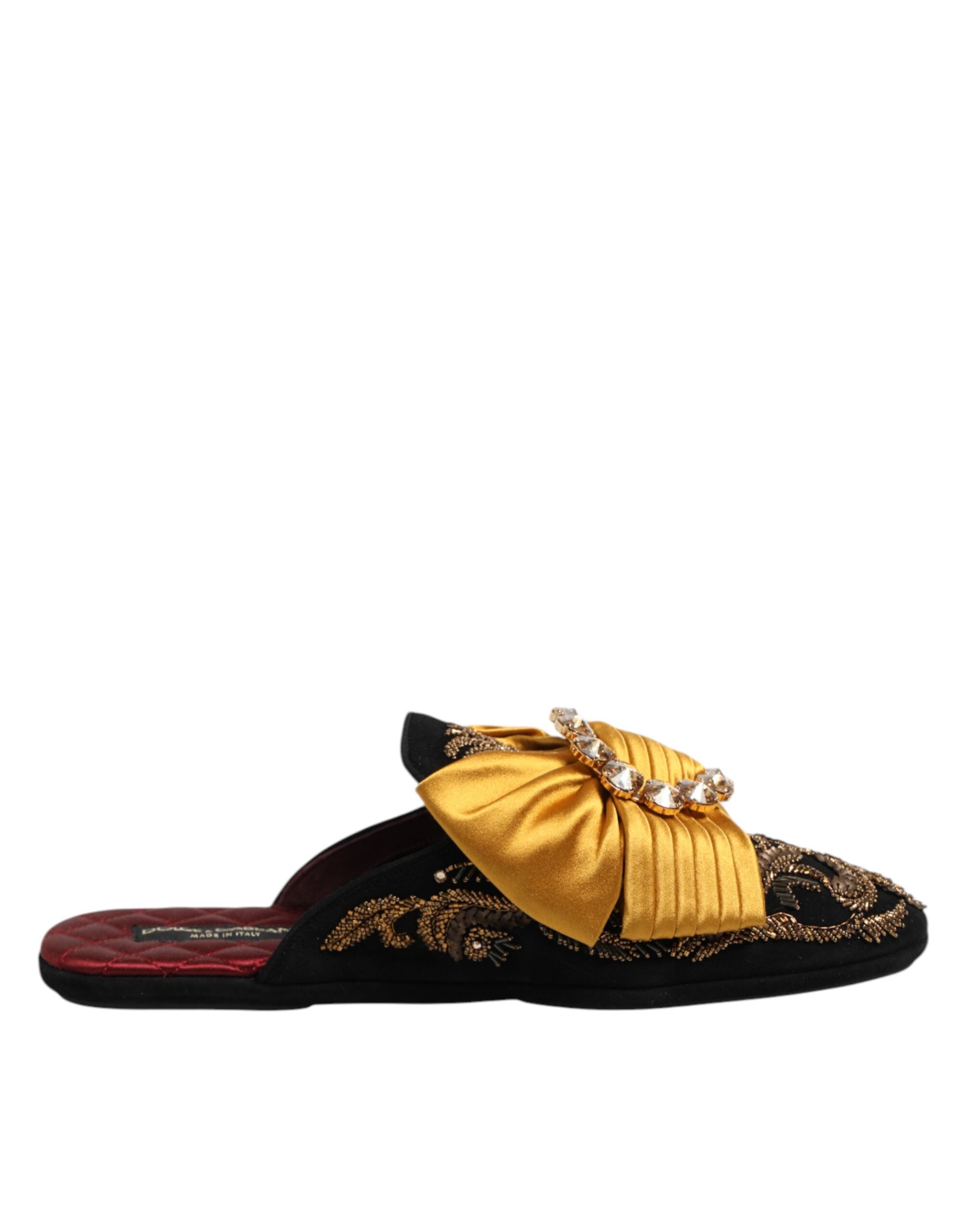 Dolce & Gabbana Multicolor Embellished Flat Sandals Women's Shoes