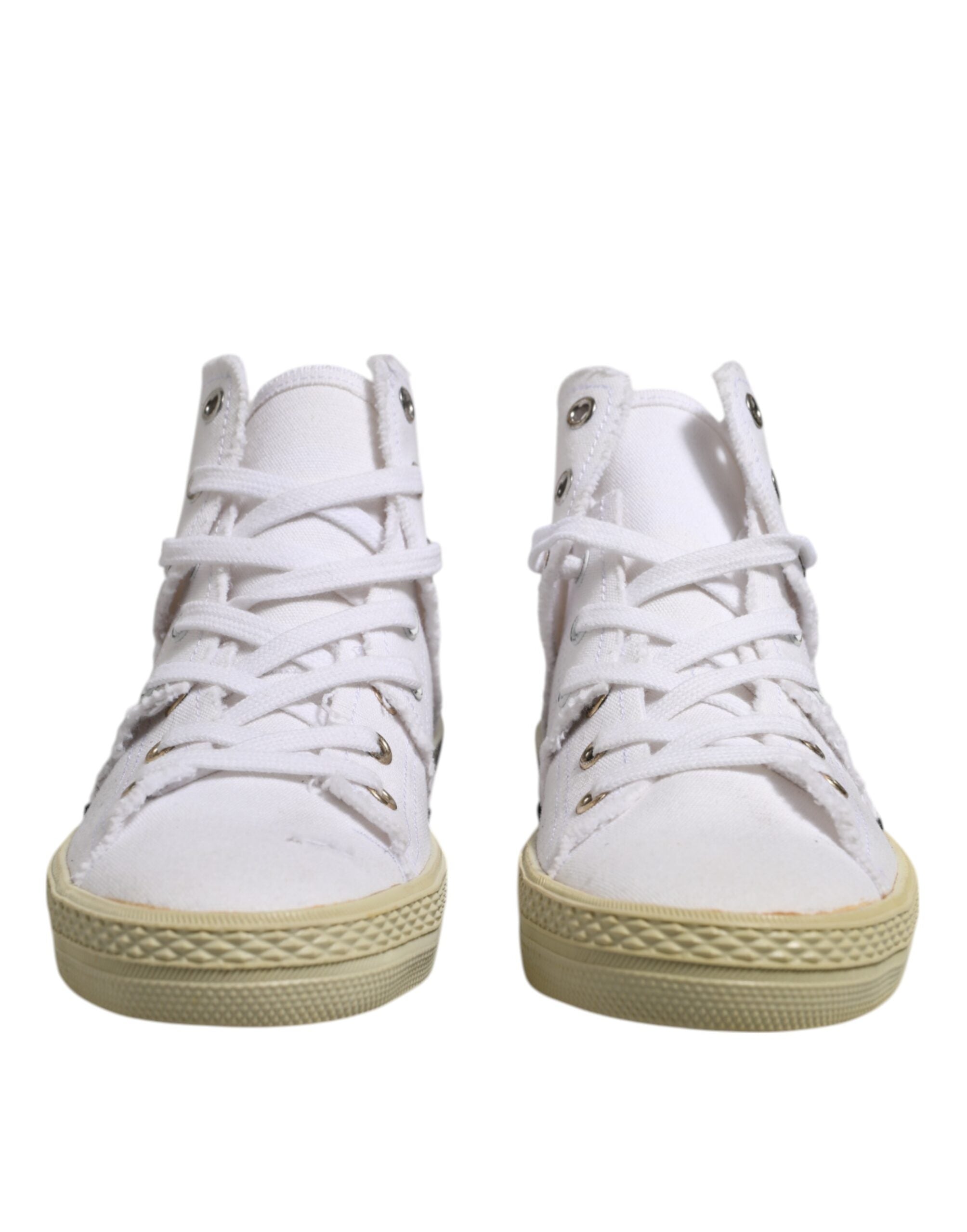 Maison Margiela White Lace Up Mid Top Women Sneakers Women's Shoes