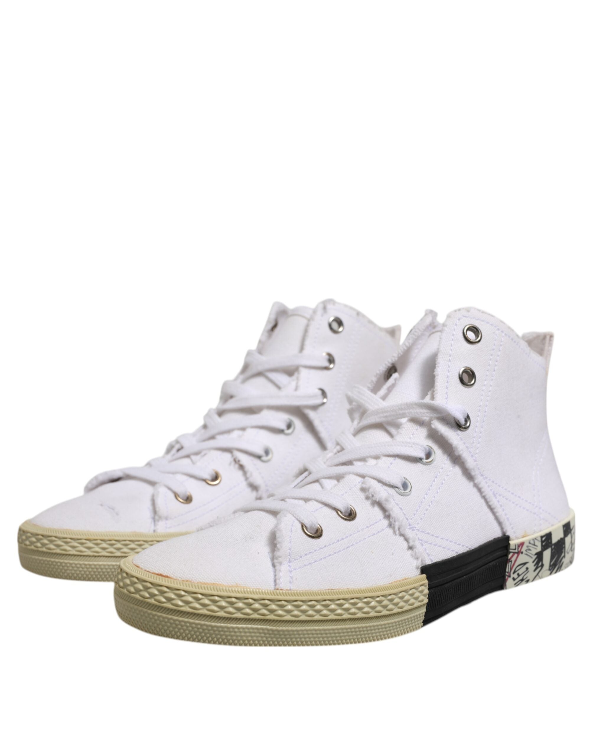 Maison Margiela White Lace Up Mid Top Women Sneakers Women's Shoes