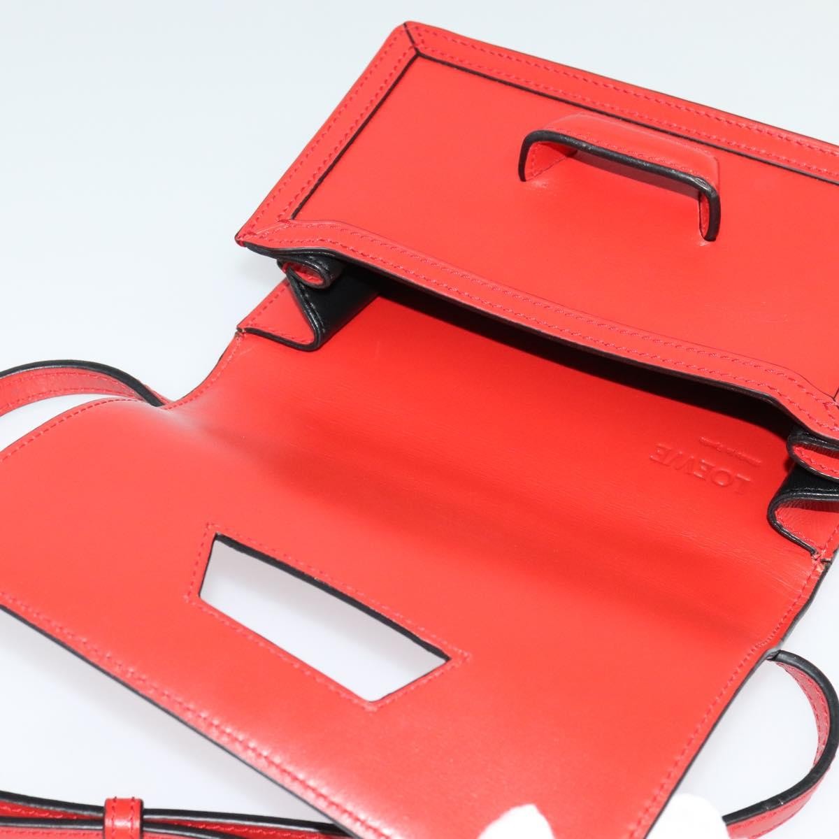 Loewe Barcelona Leather Red Leather Shoulder Bag Bag (Pre-Owned)