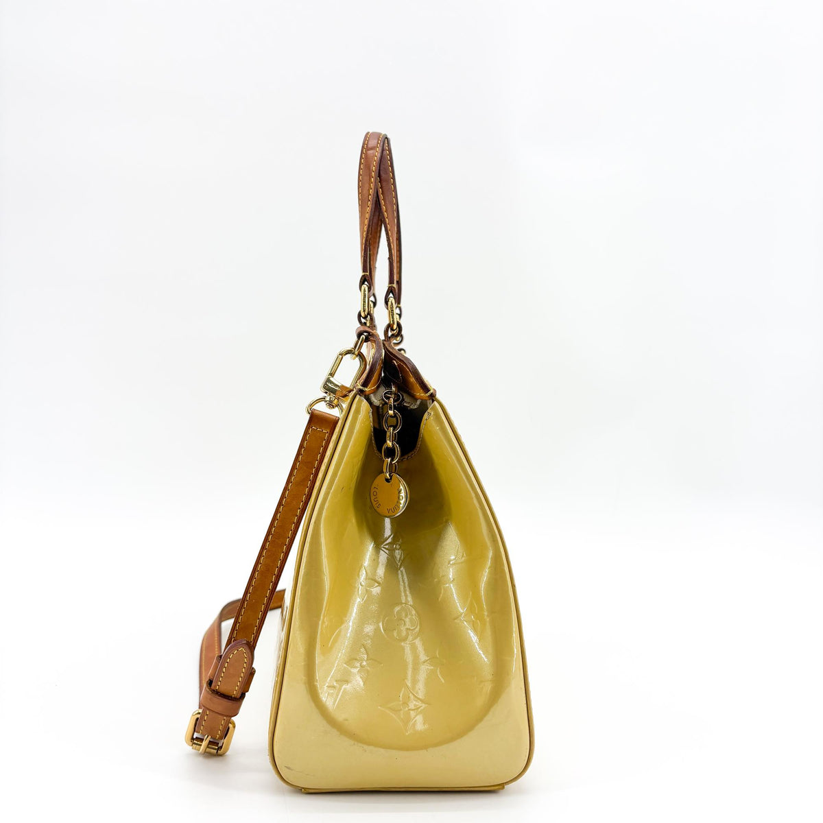 Louis Vuitton Brea Monogram Vernis Brown Patent_Leather Handbag (Pre-Owned)