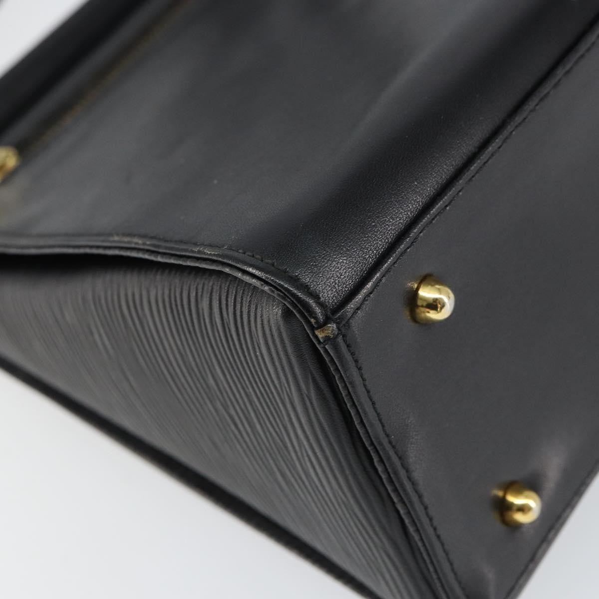 Valentino Garavani Vintage Leather Black Leather Handbag (Pre-Owned)