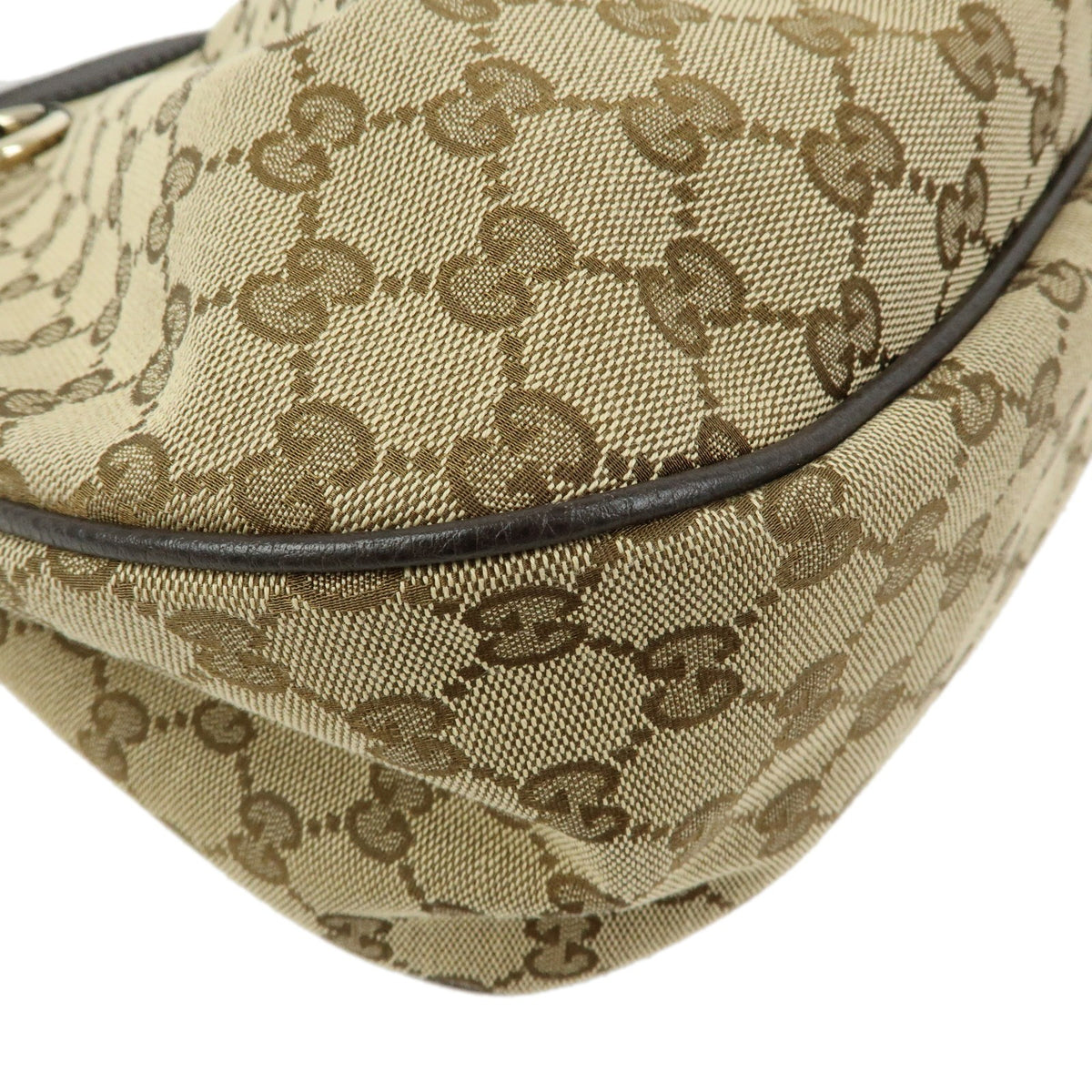 Gucci Sukey Hobo Gg Canvas With Leather Beige Canvas Shoulder Bag Bag (Pre-Owned)