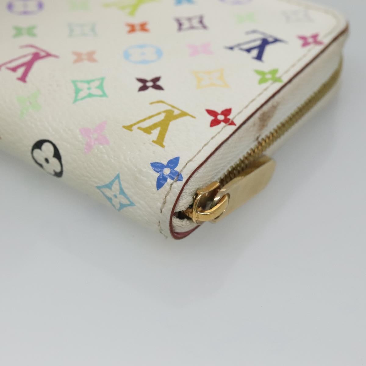 Louis Vuitton Porte-Monnaie Zippy Monogram Multicolor White Canvas Wallets Accessory (Pre-Owned)