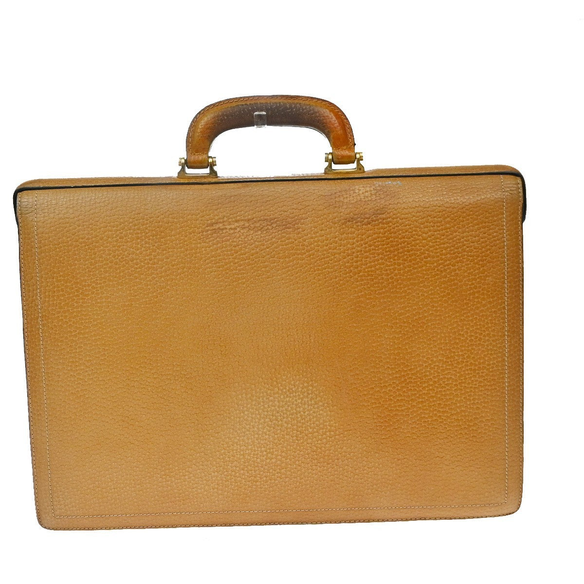 Loewe Anagram Business Leather Brown Leather Briefcase Bag (Pre-Owned)