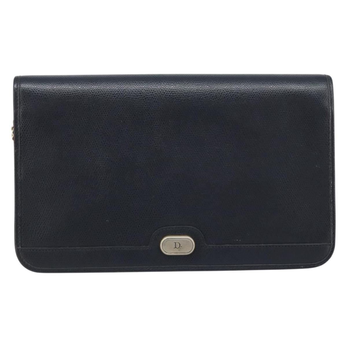 Christian Dior Vintage Honeycomb Chain Canvas Black Canvas Shoulder Bag Bag (Pre-Owned)