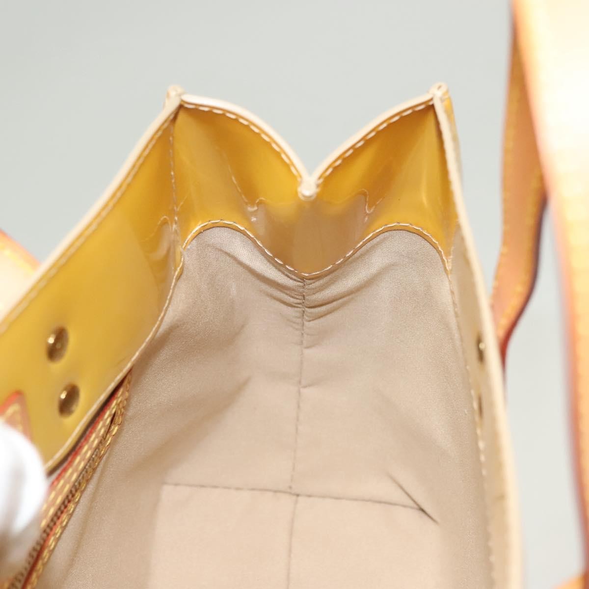 Louis Vuitton Reade Monogram Vernis Yellow Patent_Leather Handbag (Pre-Owned)