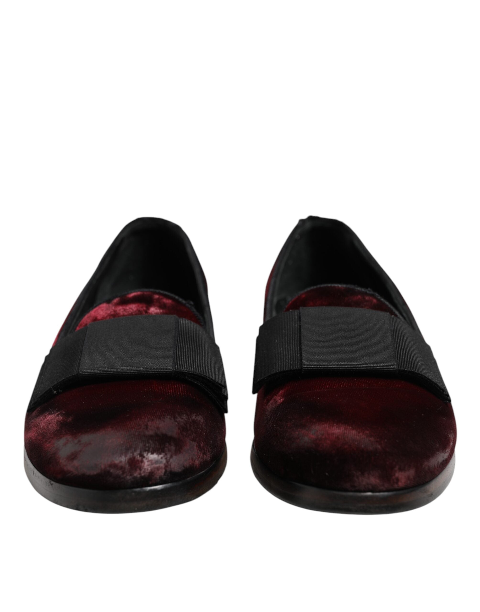 Dolce & Gabbana Red Velvet Men Slip On Loafers Dress Men's Shoes (Pre-Owned)