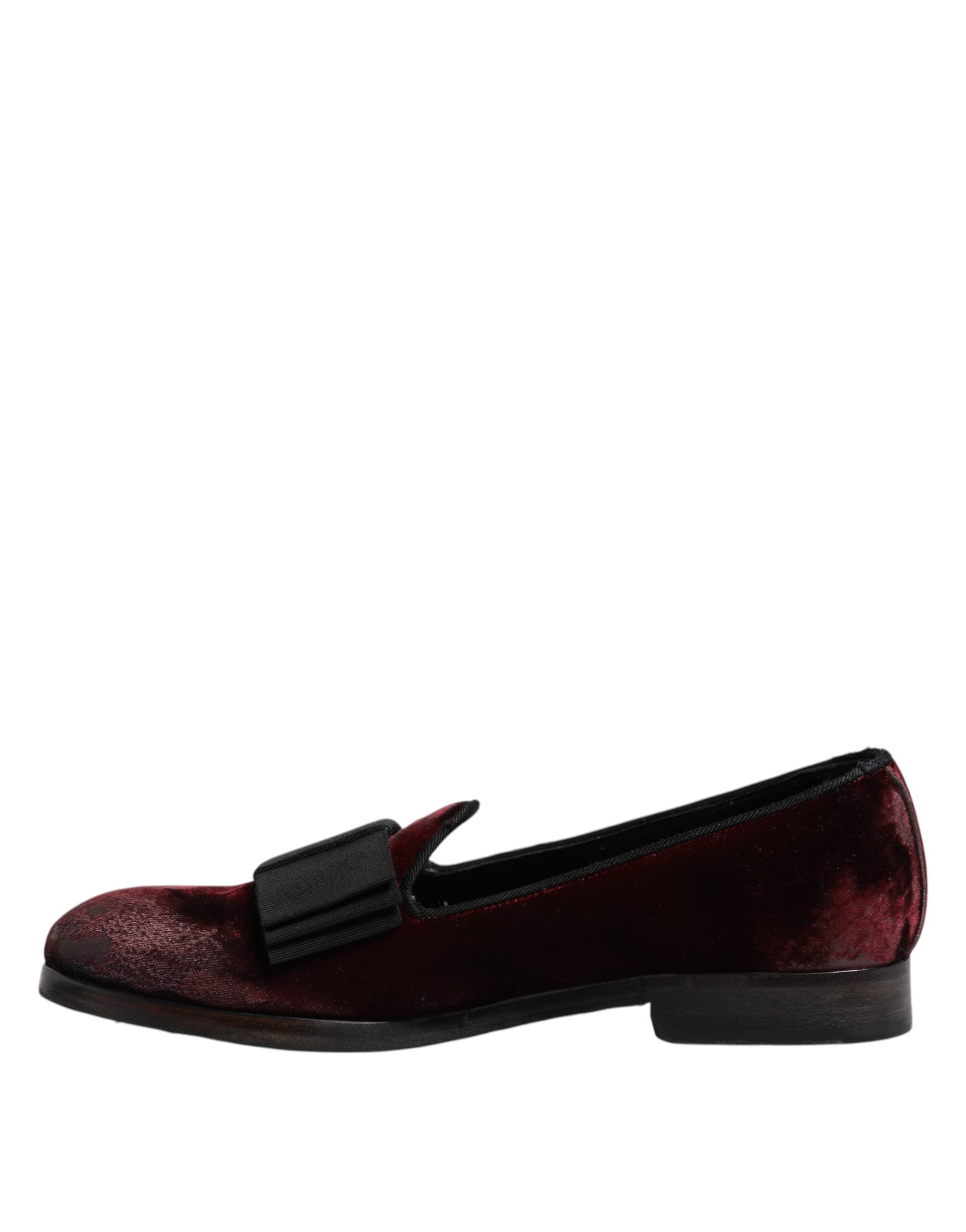 Dolce & Gabbana Red Velvet Men Slip On Loafers Dress Men's Shoes (Pre-Owned)