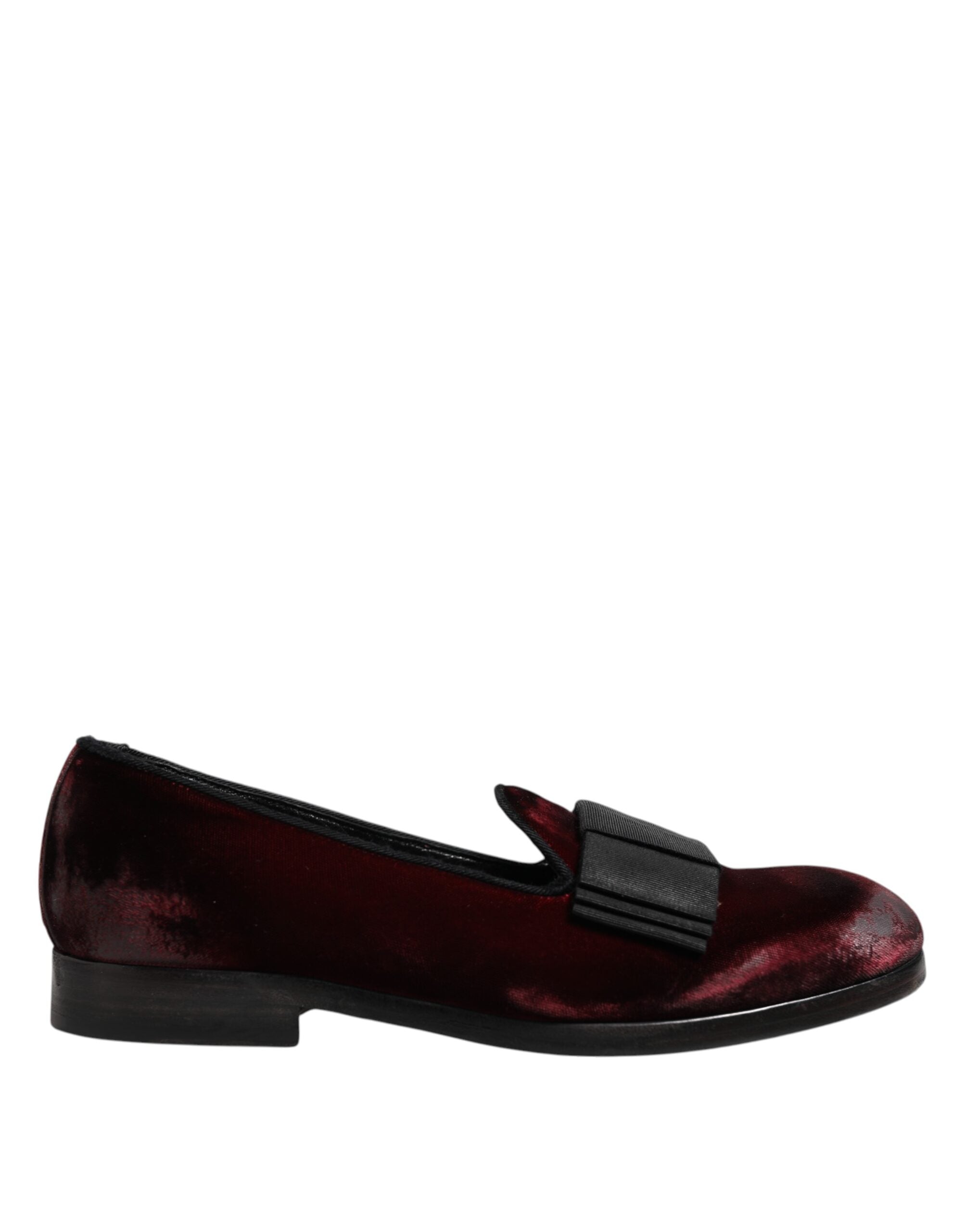 Dolce & Gabbana Red Velvet Men Slip On Loafers Dress Men's Shoes (Pre-Owned)