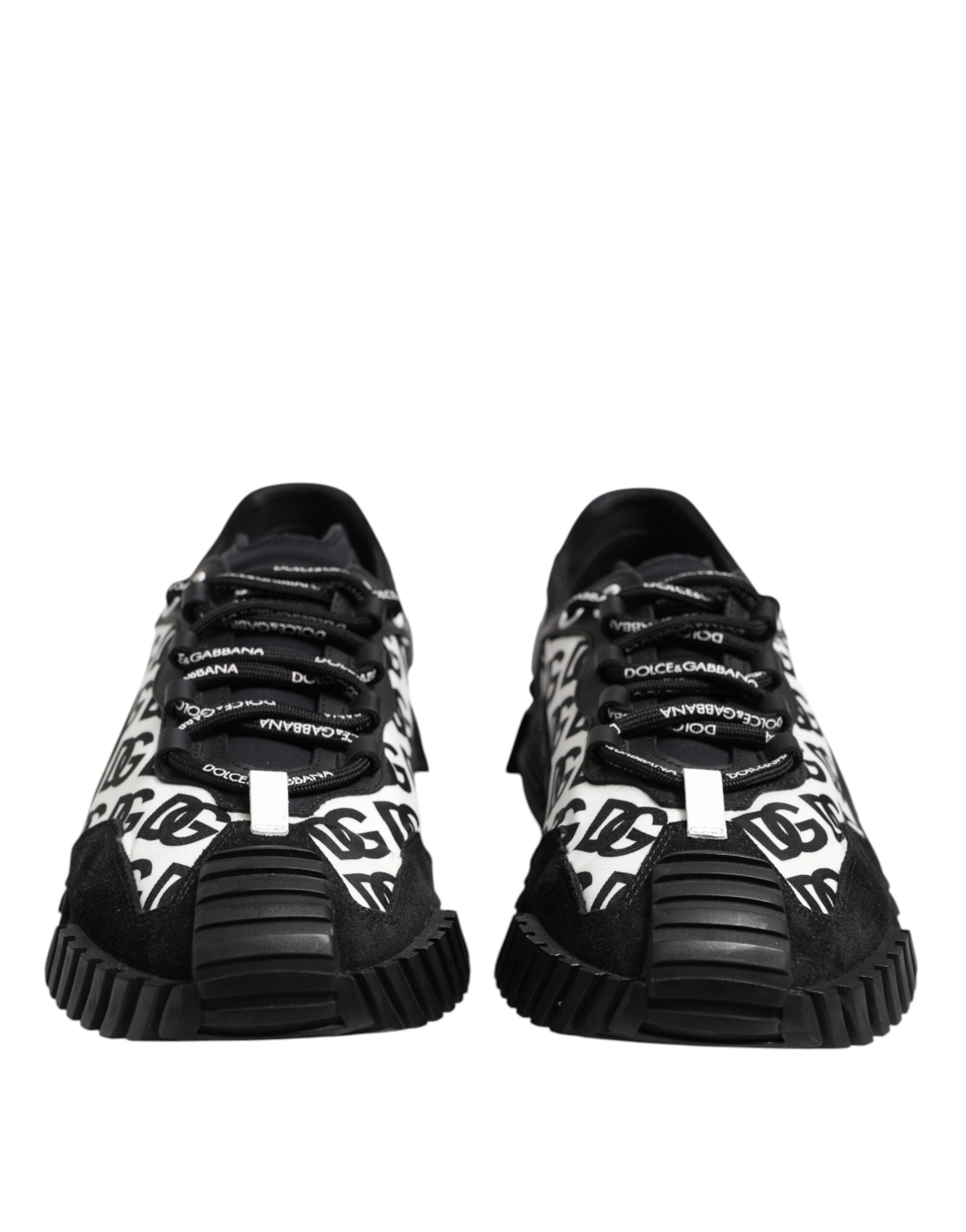 Dolce & Gabbana Black Logo Lace Up Low Top NS1 Sneakers Men's Shoes (Pre-Owned)