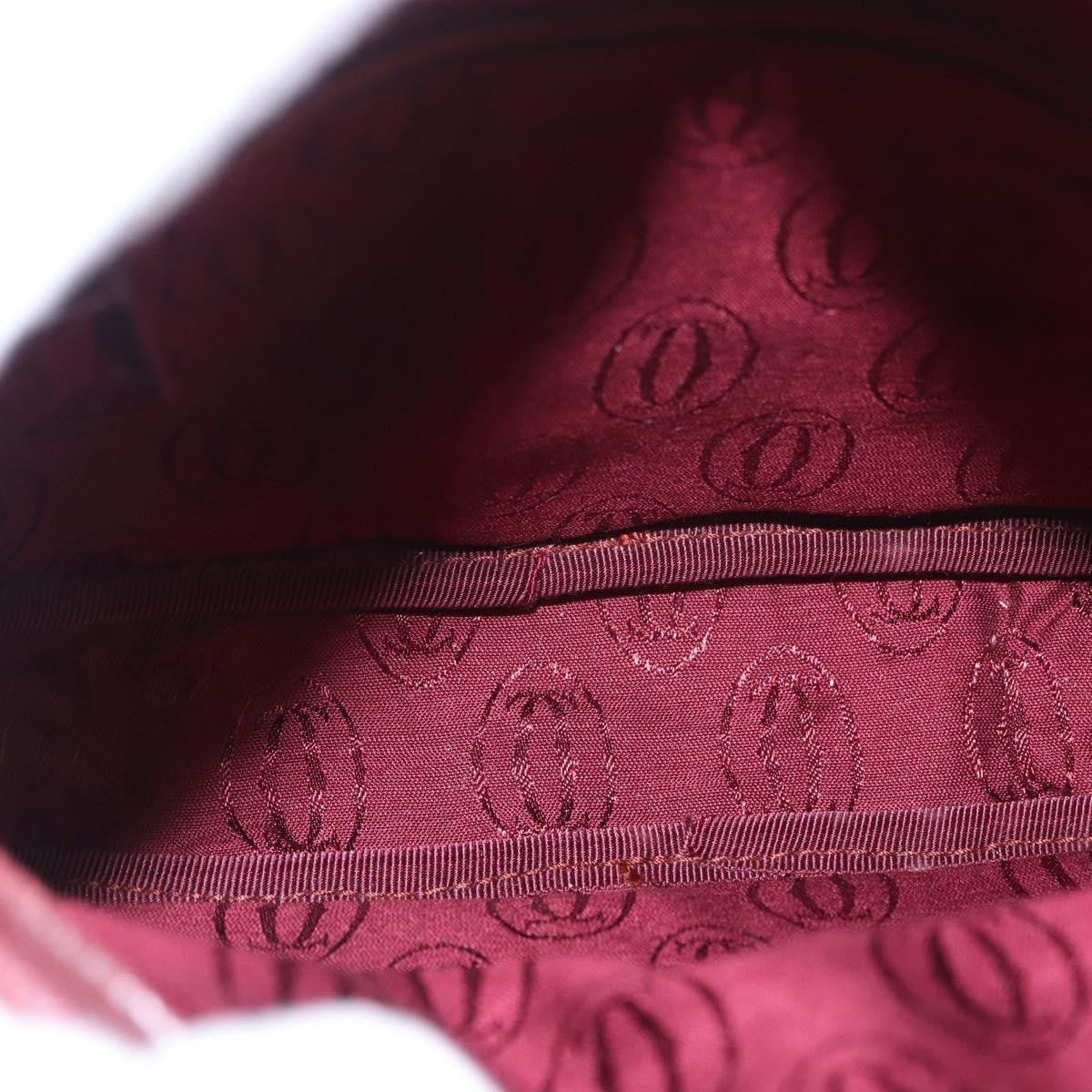 Cartier Tasseled Must De Cartier Leather Burgundy Leather Shoulder Bag Bag (Pre-Owned)