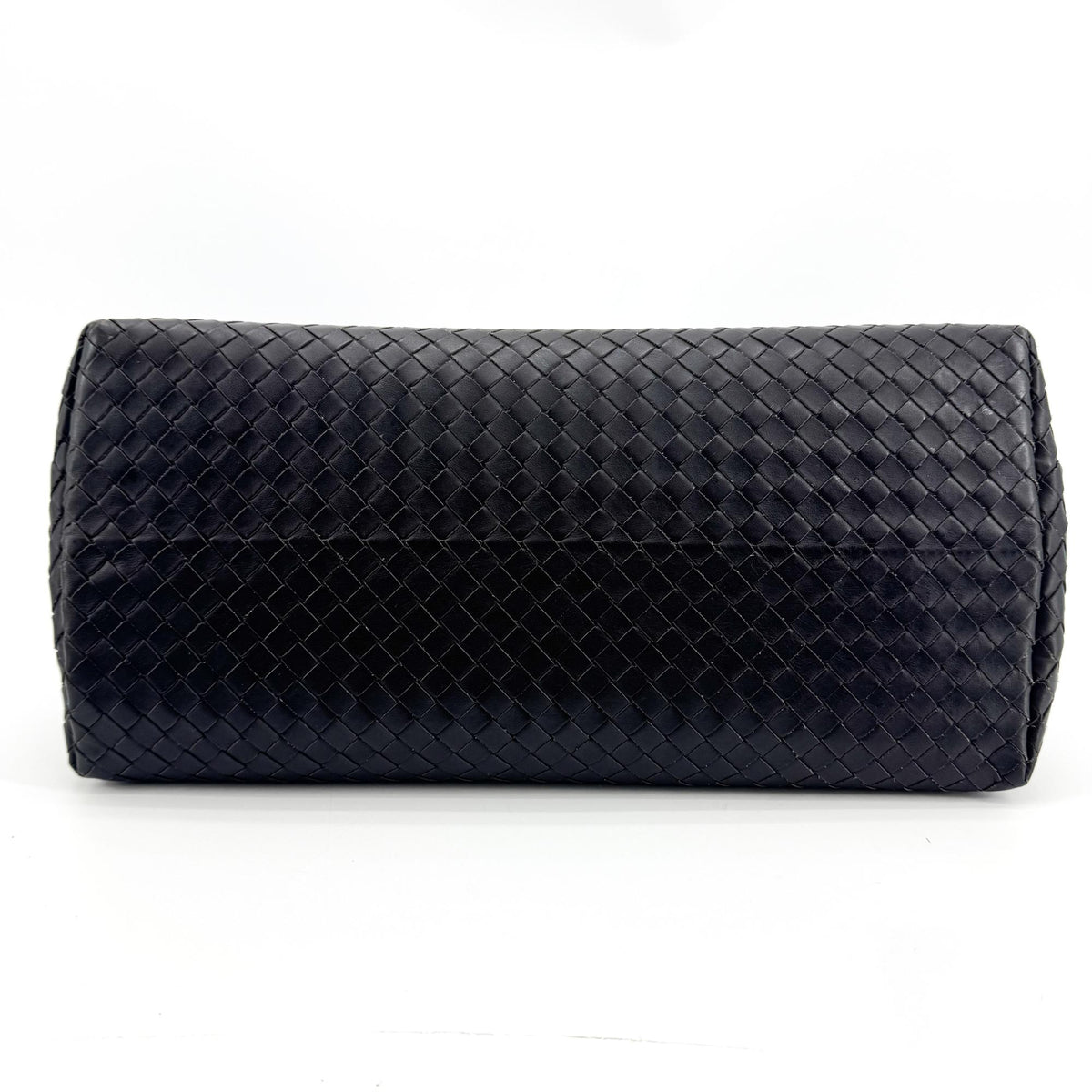 Bottega Veneta Capri Intrecciato Nappa Black Leather Tote Bag Bag (Pre-Owned)