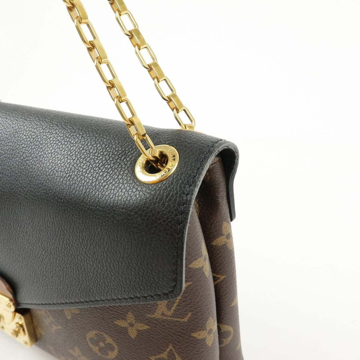 Louis Vuitton Pallas Chain Monogram Canvas And Calfskin Brown Canvas Shoulder Bag Bag (Pre-Owned)