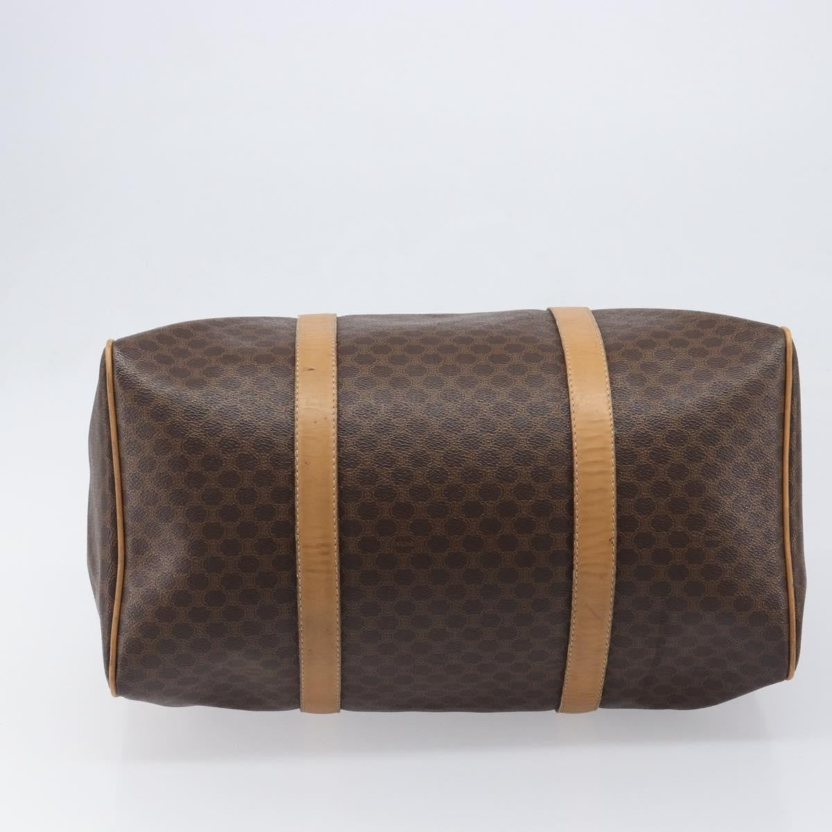 Celine Vintage Duffle Macadam Coated Canvas Brown Canvas Handbag (Pre-Owned)