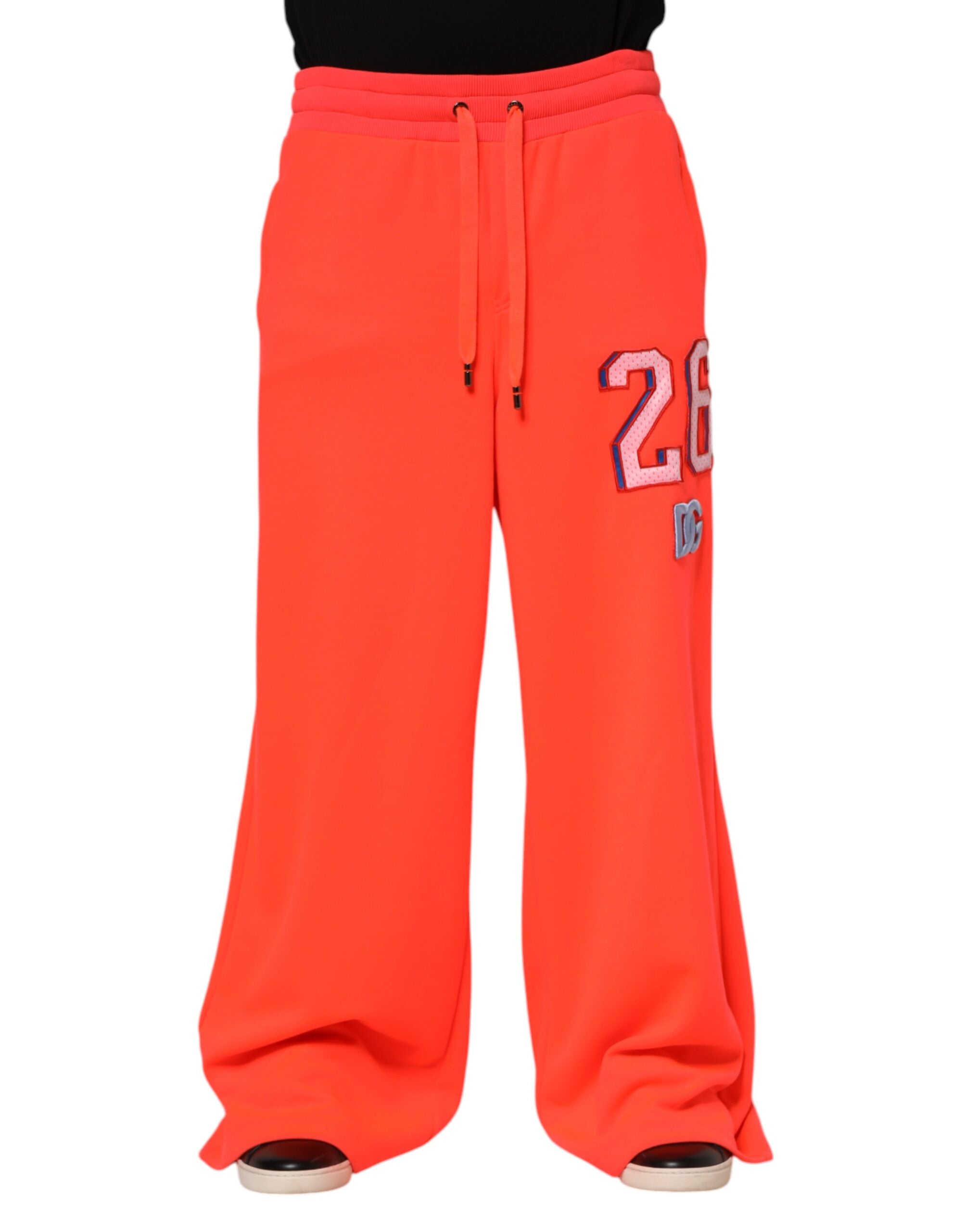 Dolce & Gabbana Orange Polyester Jogger Men SweatMen's Men's Pants (Pre-Owned)