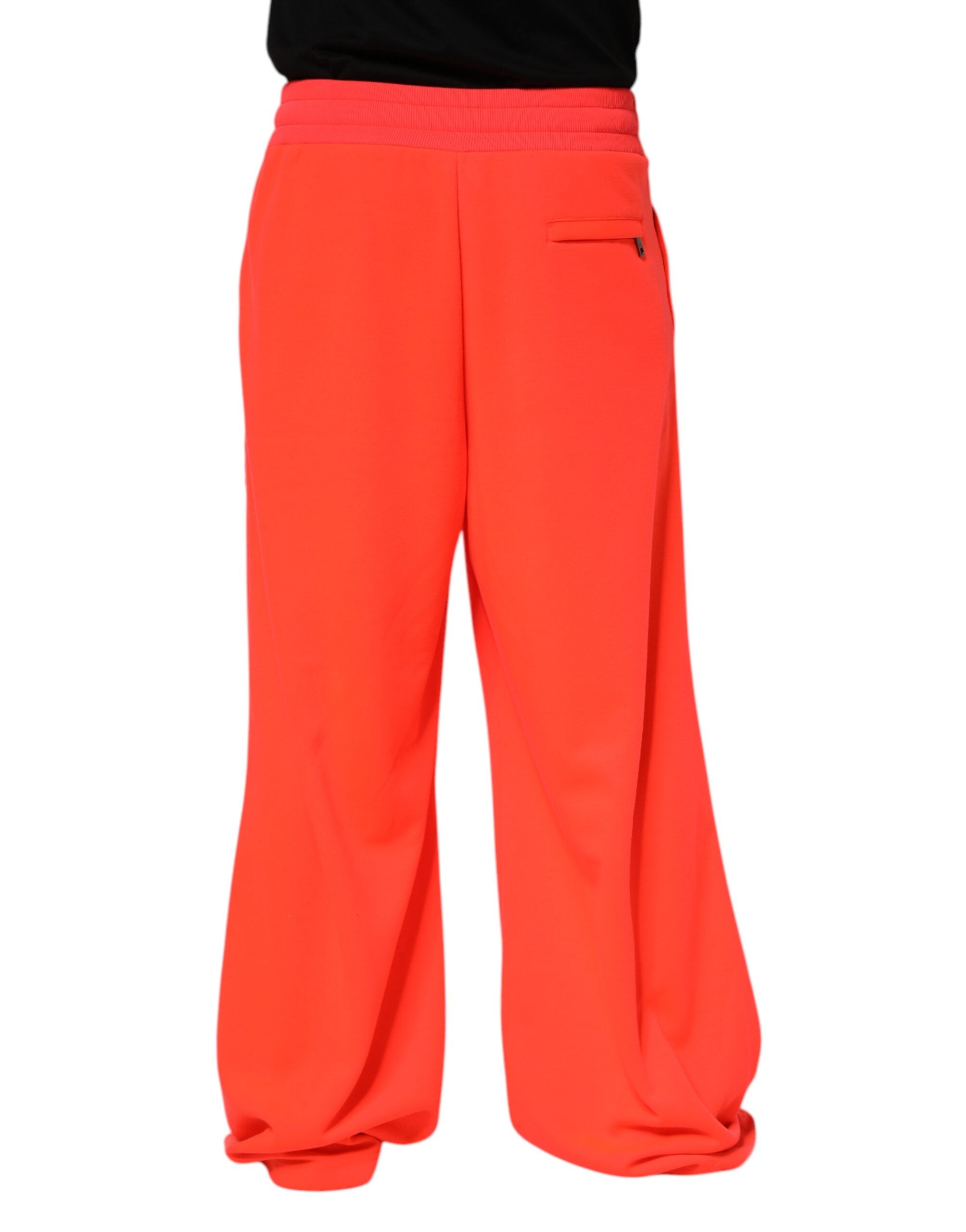 Dolce & Gabbana Orange Polyester Jogger Men SweatMen's Men's Pants (Pre-Owned)