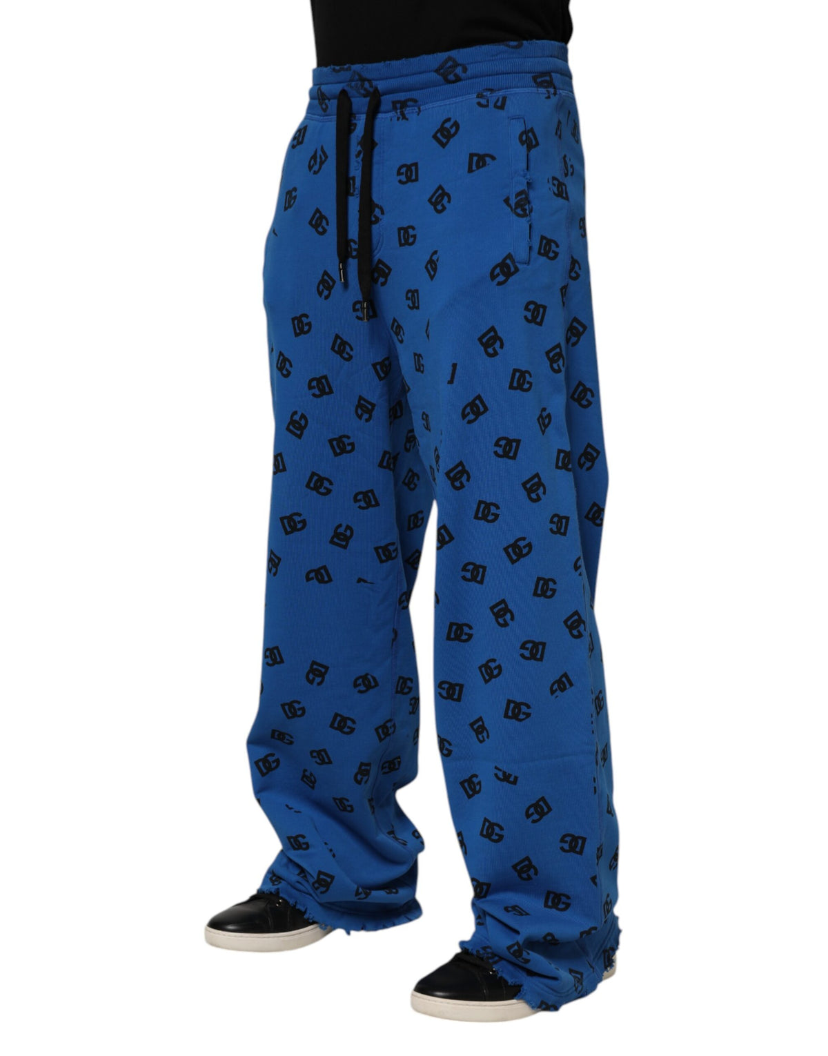 Dolce & Gabbana Blue Logo Print Jogger Men SweatMen's Men's Pants (Pre-Owned)