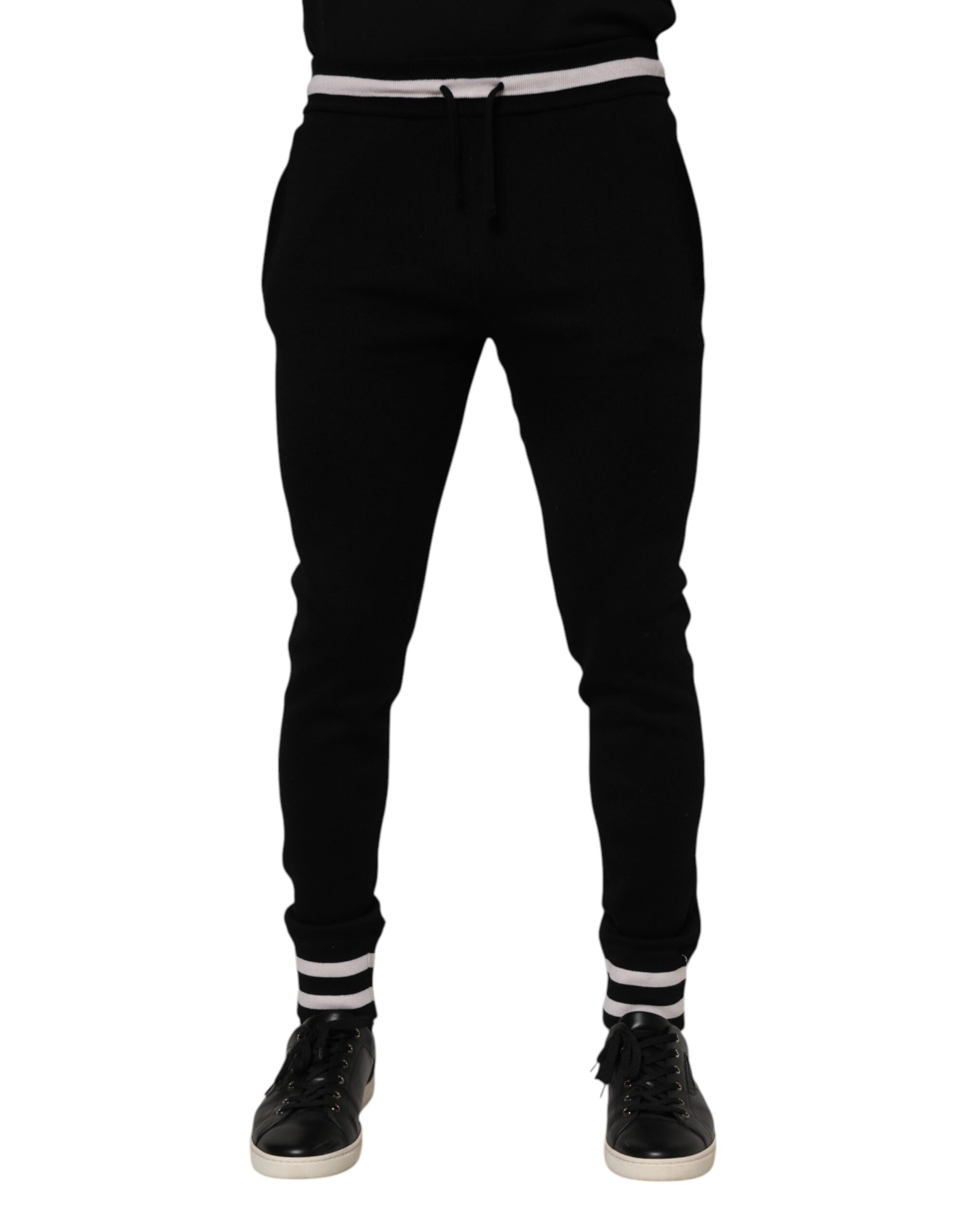 Dolce & Gabbana Black Cotton Men Jogger SweatMen's Men's Pants
