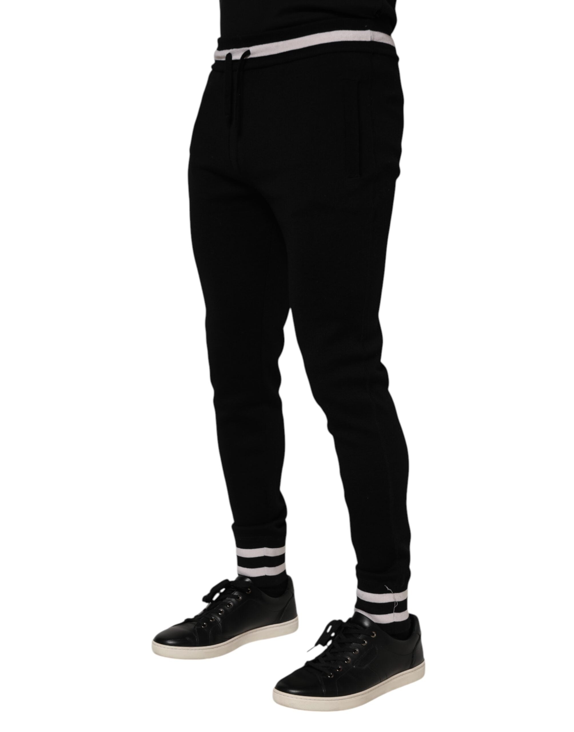 Dolce & Gabbana Black Cotton Men Jogger SweatMen's Men's Pants