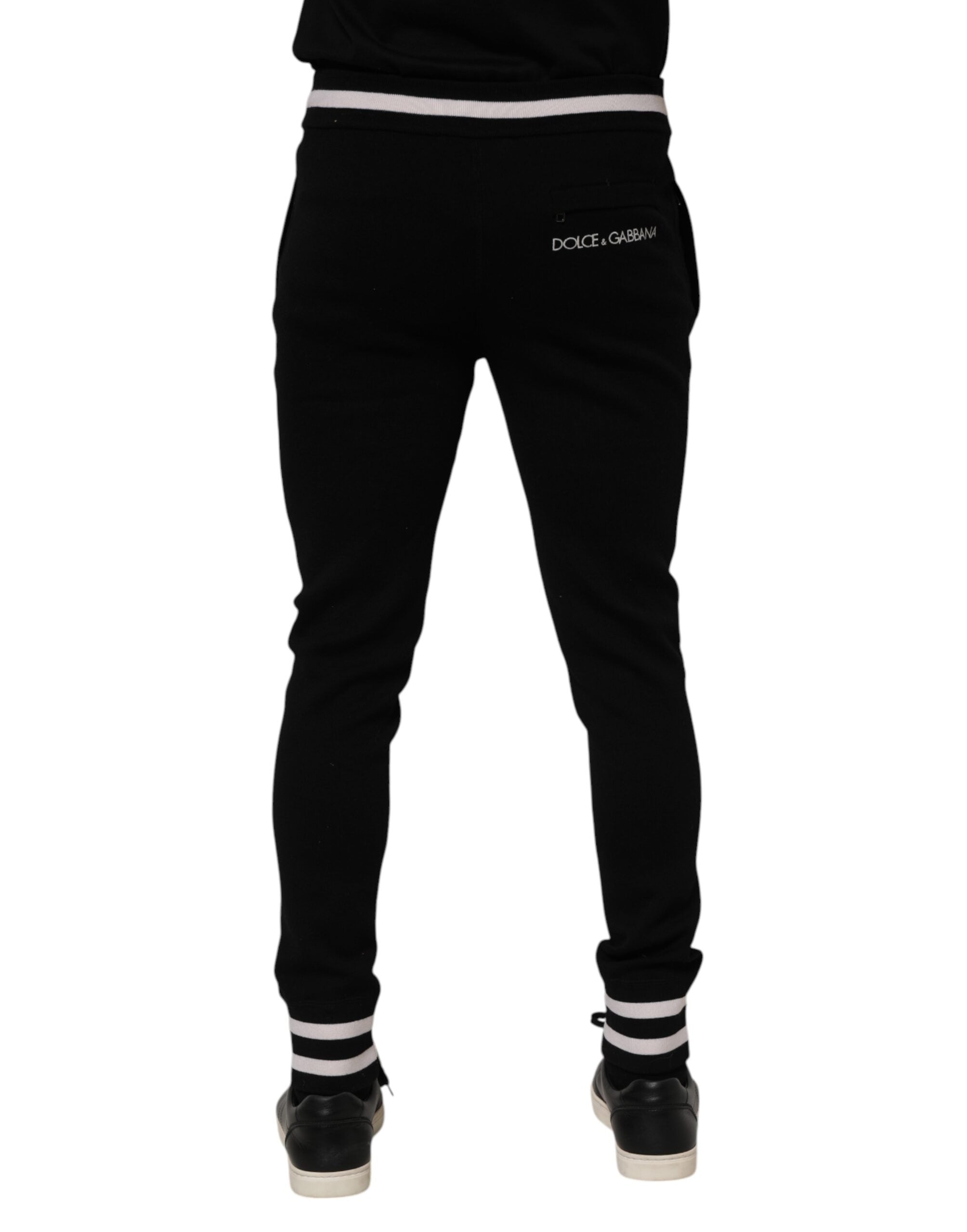 Dolce & Gabbana Black Cotton Men Jogger SweatMen's Men's Pants