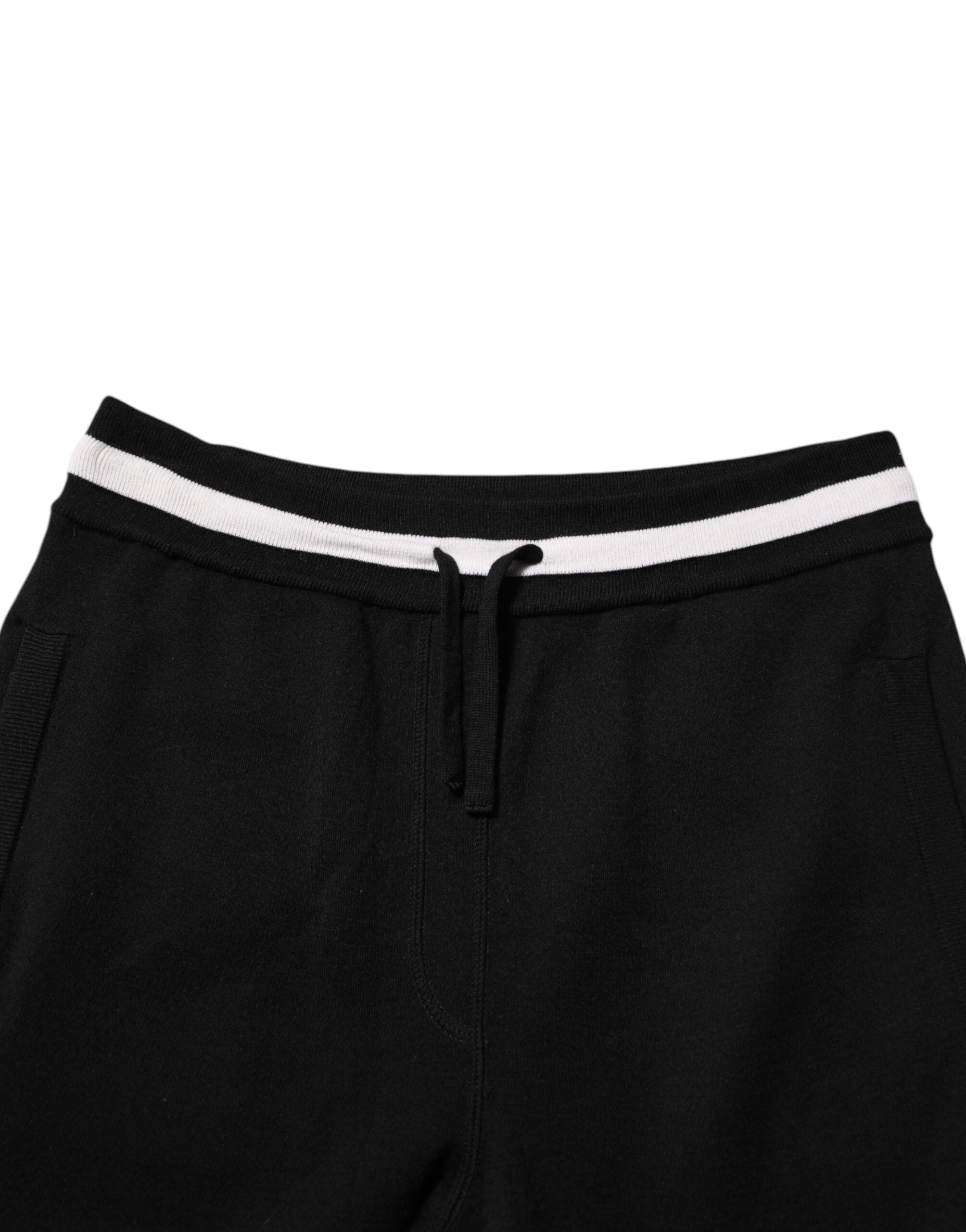 Dolce & Gabbana Black Cotton Men Jogger SweatMen's Men's Pants
