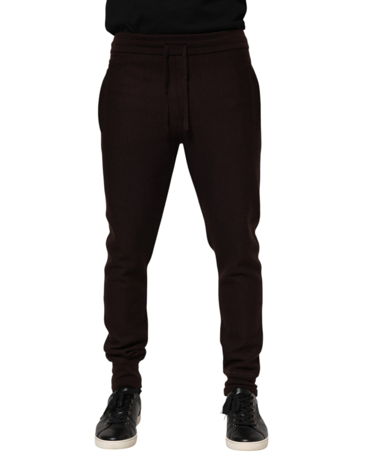 Dolce & Gabbana Brown Cashmere Men Jogger SweatMen's Men's Pants