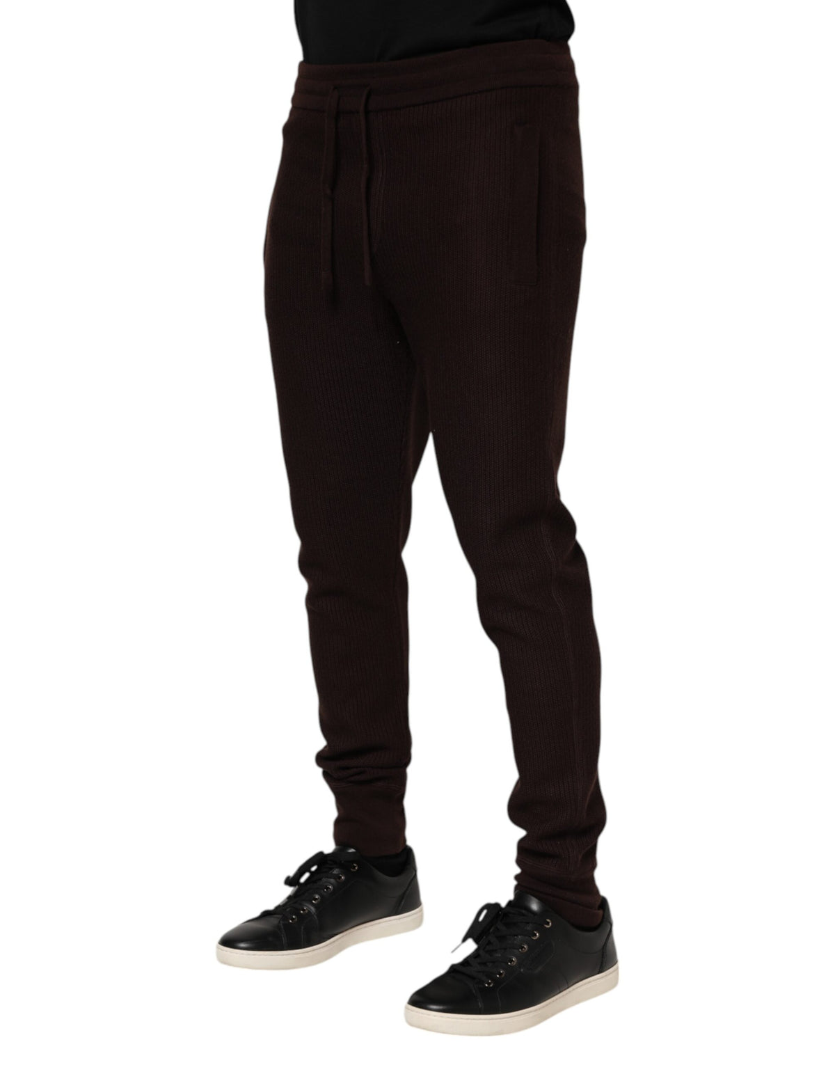 Dolce & Gabbana Brown Cashmere Men Jogger SweatMen's Men's Pants