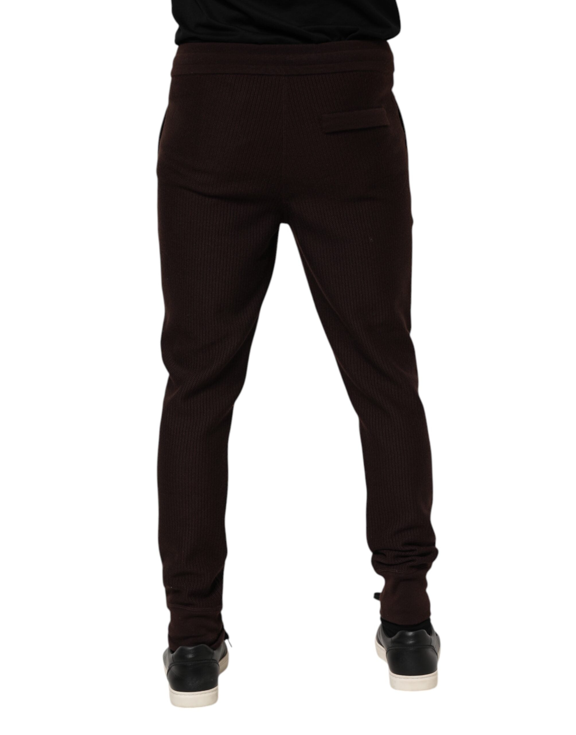 Dolce & Gabbana Brown Cashmere Men Jogger SweatMen's Men's Pants