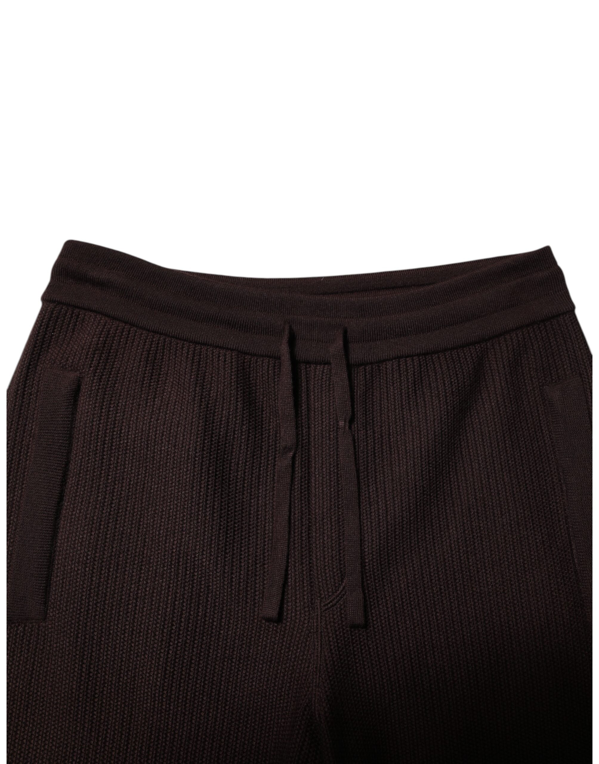 Dolce & Gabbana Brown Cashmere Men Jogger SweatMen's Men's Pants