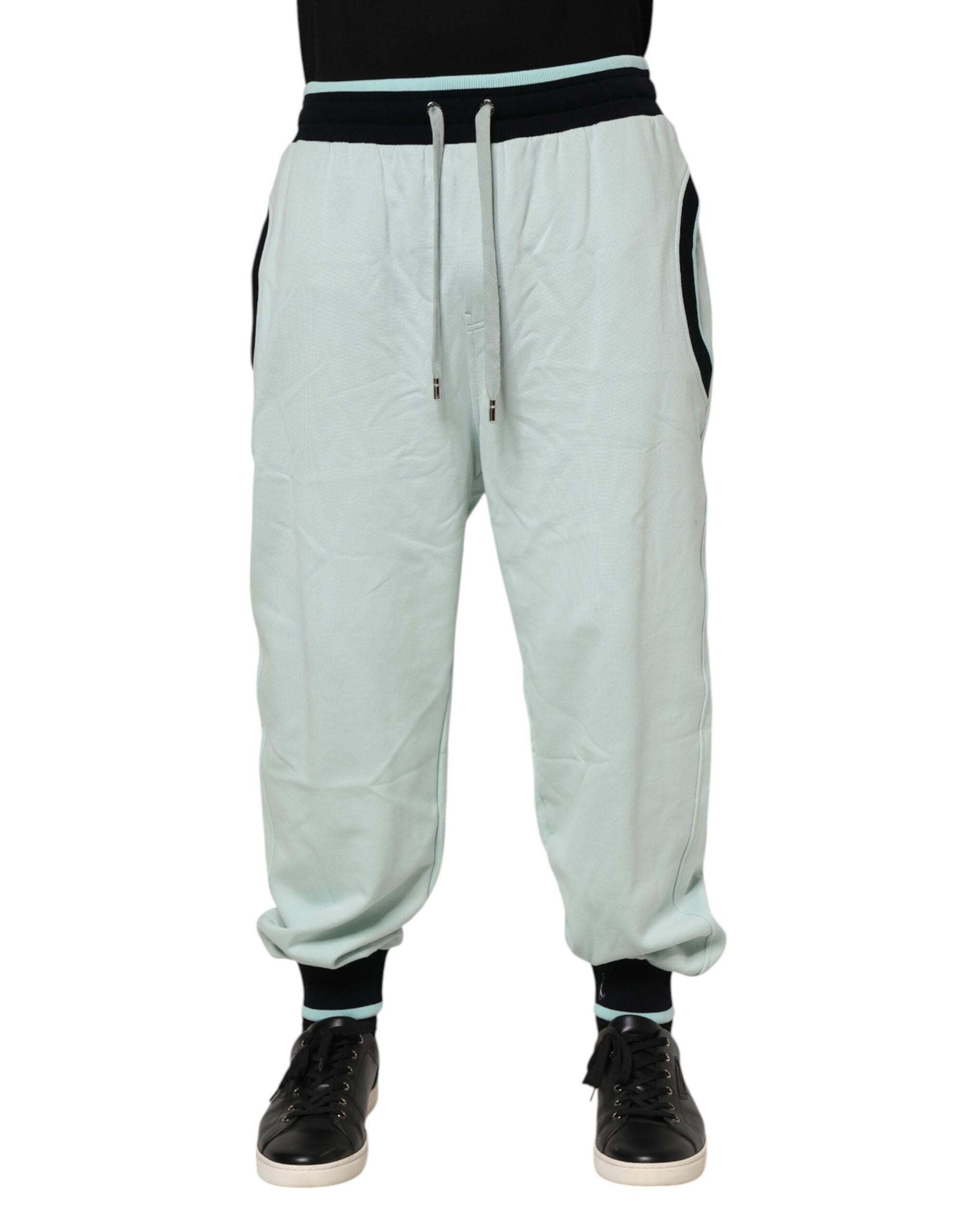 Dolce & Gabbana Light Green Cotton Men Jogger SweatMen's Men's Pants