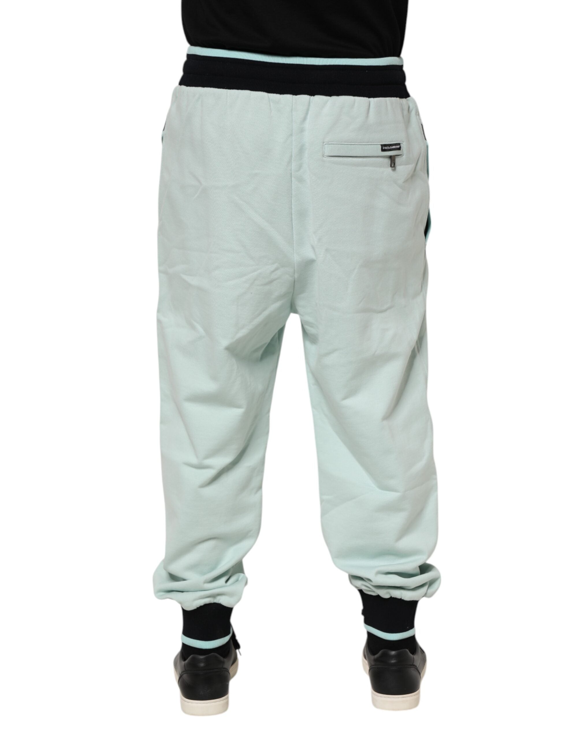 Dolce & Gabbana Light Green Cotton Men Jogger SweatMen's Men's Pants