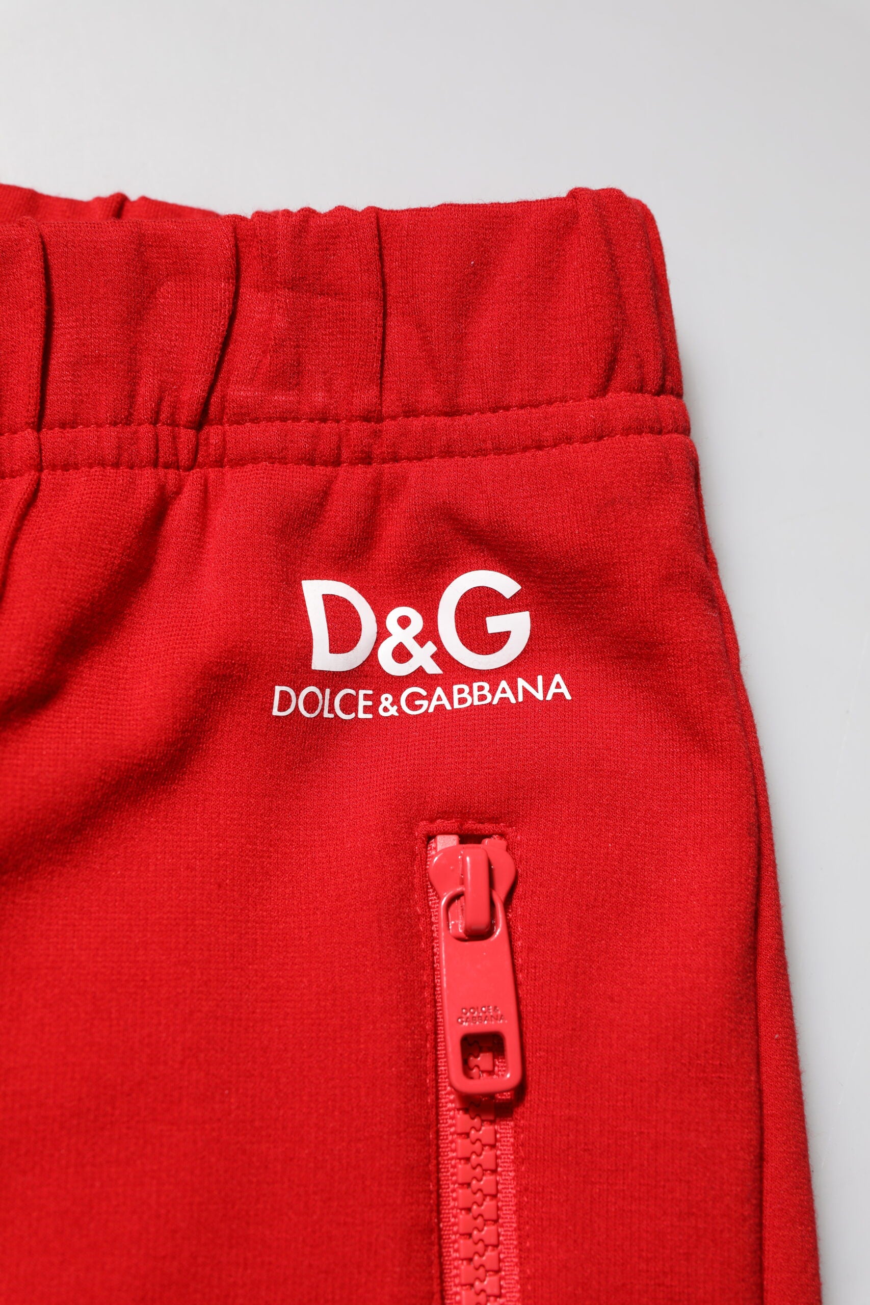 Dolce & Gabbana Red Viscose Logo Jogger Men SweatMen's Men's Pants