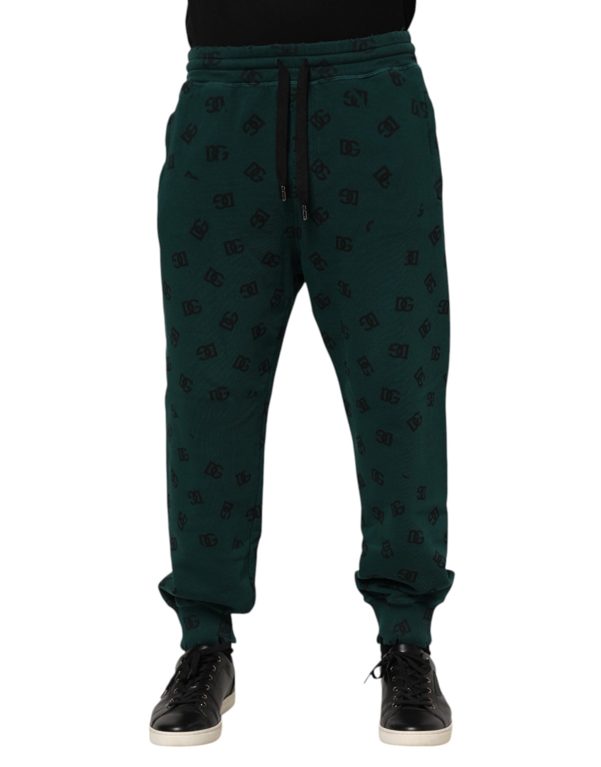 Dolce & Gabbana Green Logo Print Jogger Men SweatMen's Men's Pants (Pre-Owned)