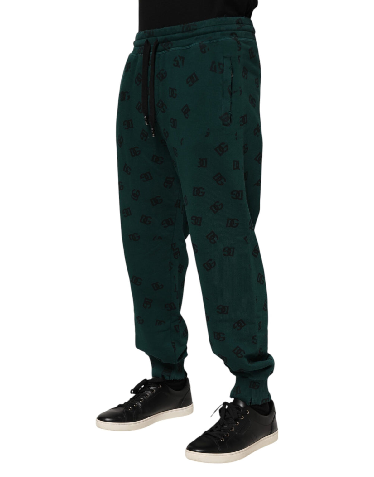 Dolce & Gabbana Green Logo Print Jogger Men SweatMen's Men's Pants (Pre-Owned)
