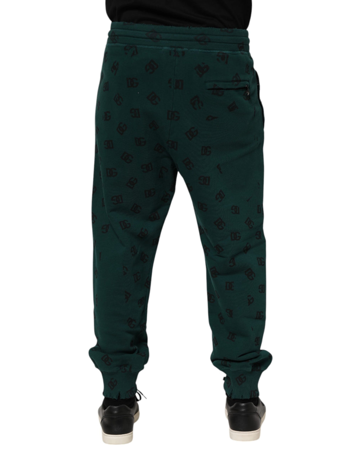 Dolce & Gabbana Green Logo Print Jogger Men SweatMen's Men's Pants (Pre-Owned)